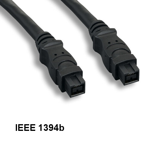 6 Feet IIEEE-1394b 9 Pin Cable Male Firewire 25AWG 800 Mbps for PC MAC SUN iLink