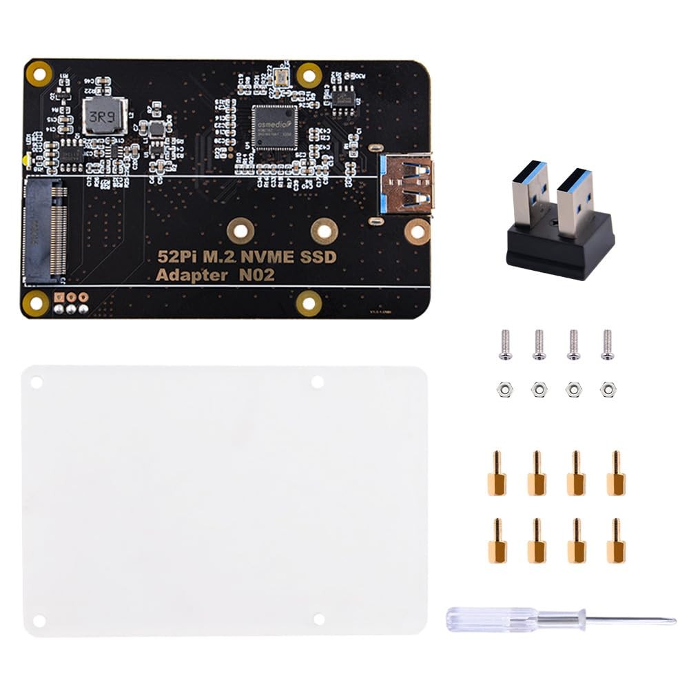 M.2 NVMe SSD Storage Expansion Board Compatible With Raspberry Pi 4 Shield
