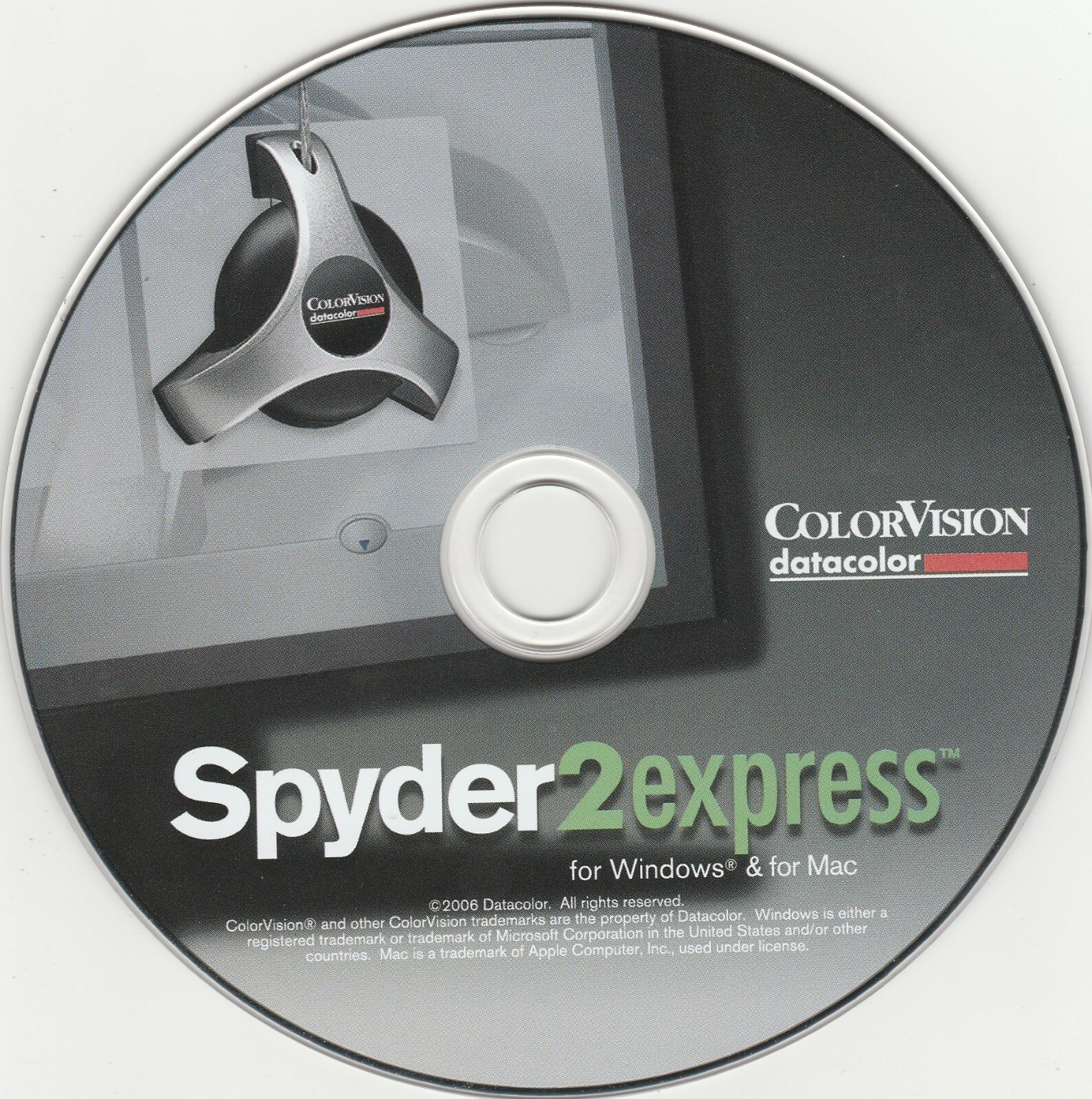 Spyder2express for Windows & Mac by ColorVision datacolor ~ 2006 ~ CD-ROM