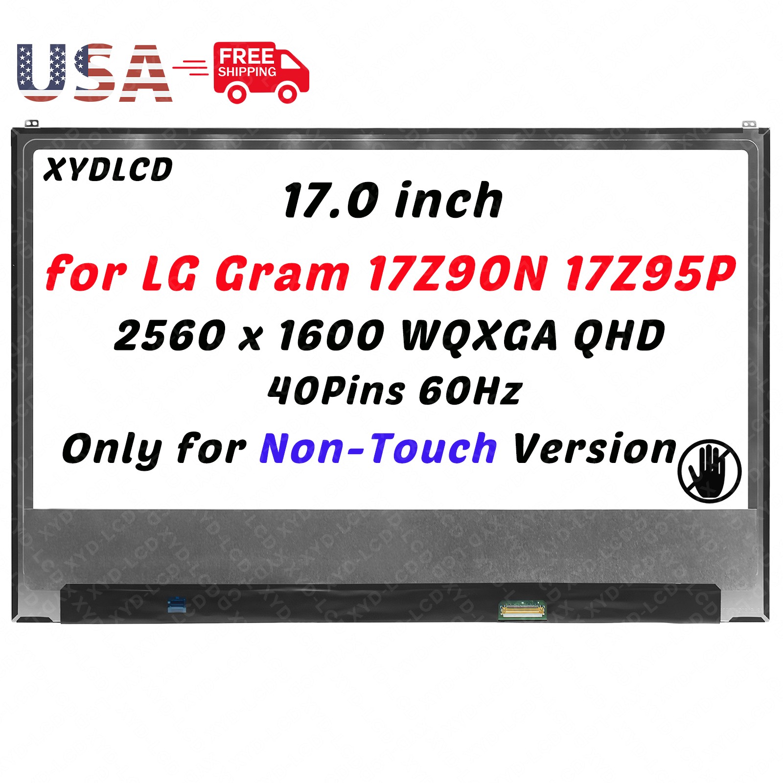 17.0in LP170WQ1-SPF2 LP170WQ1(SP)(F2) LCD Display Screen Replacement Panel QHD