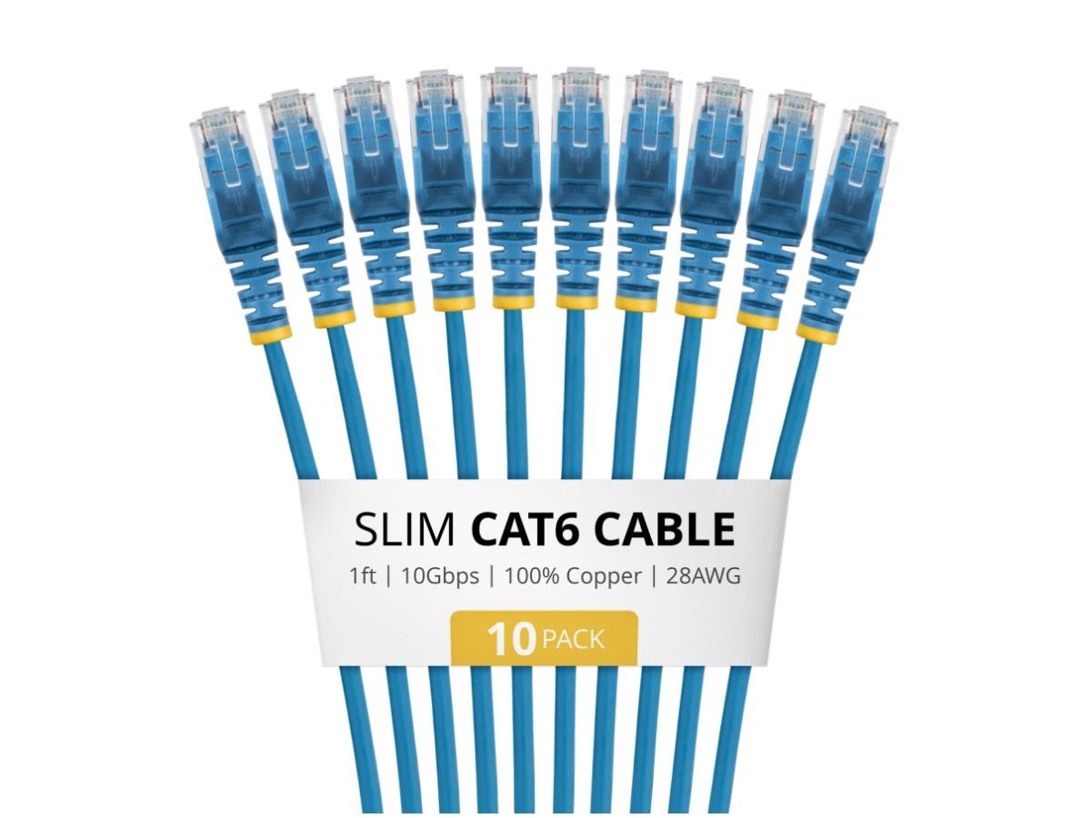StarTech-New-N6PAT1BLS10PK _ STARTECH 10-PACK OF SLIM CAT6 CABLES IS I