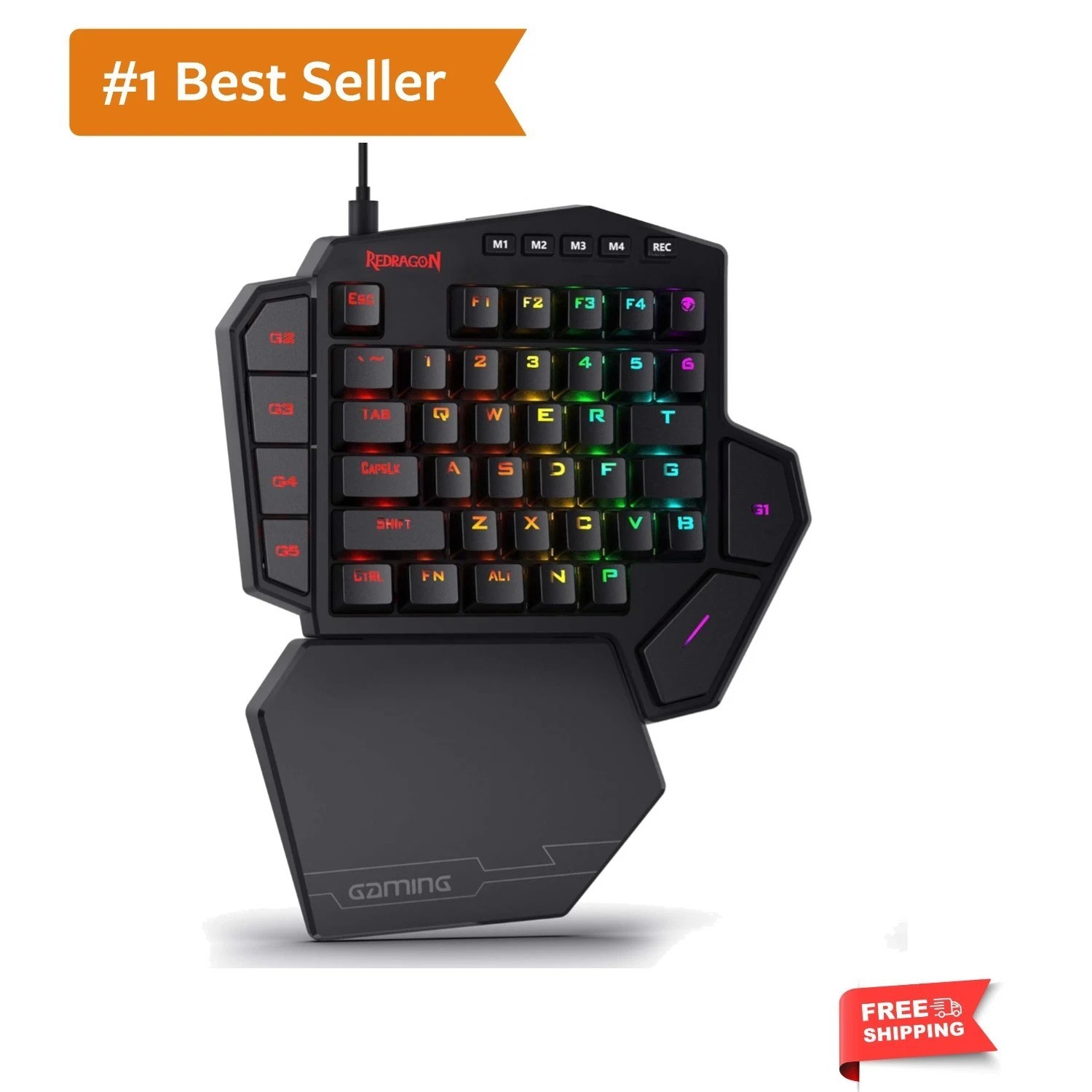 K585 Wired One-Handed RGB Gaming Keypad, Tactical 42-Key Layout