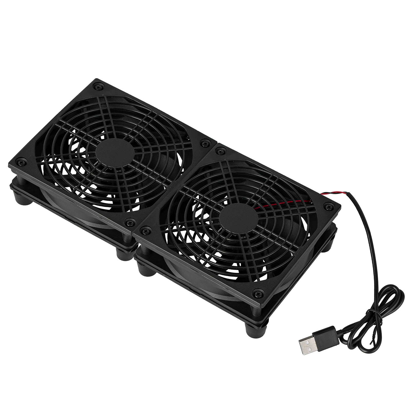 USB Cooling Stand Dual 120mm Fan 1200RPM Router Modem PC Docking Silent Cooler