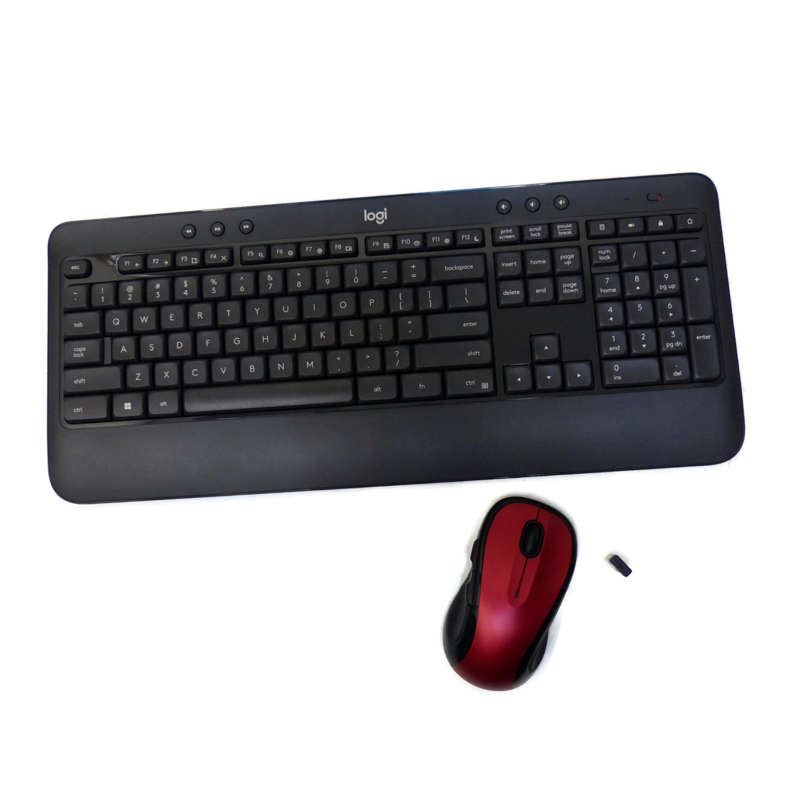 Logitech MK545 Advanced Wireless Keyboard and Mouse Combo w/ Receiver VG+ TESTED