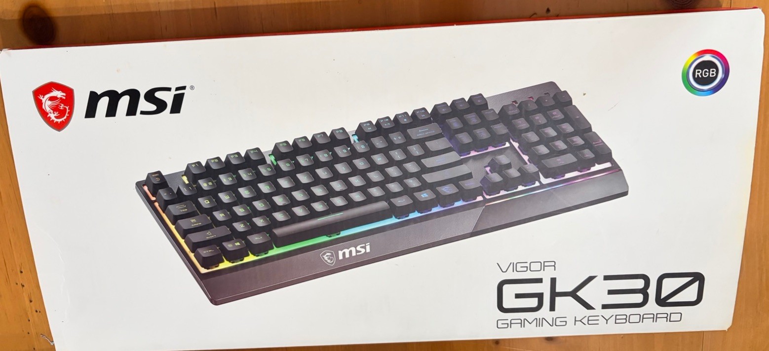 MSI Vigor GK30 RGB Mechanical Gaming Keyboard - NEW