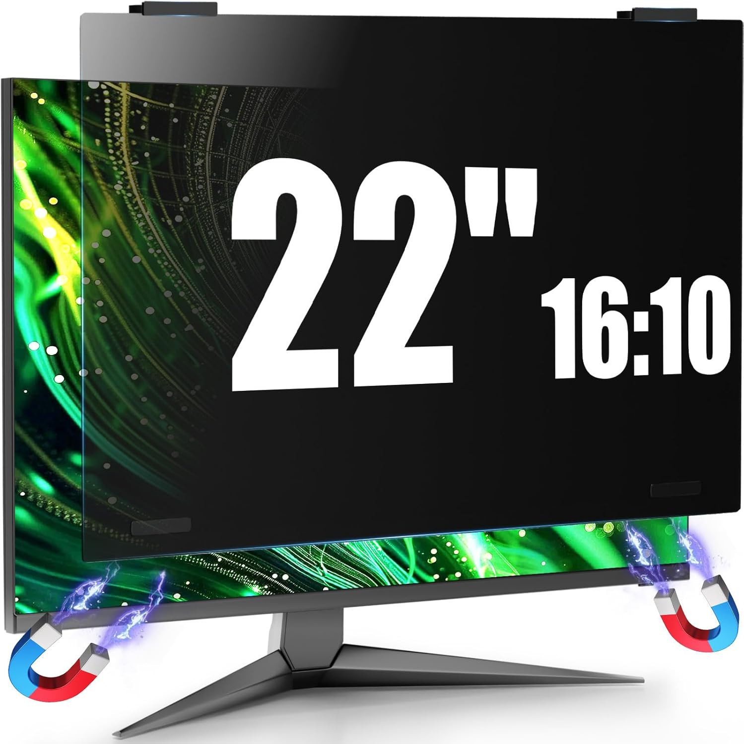 Magnetic 22 Inch Computer Privacy Screen for 16:10 Aspect Ratio Widescreen Monit