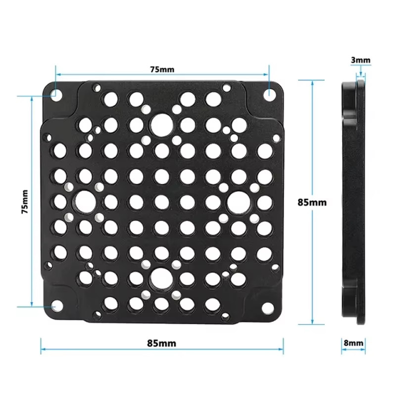 Camera Multipurpose Cheese Plate with 75 to 100mm VESA Mount With 1/4"-20 Access