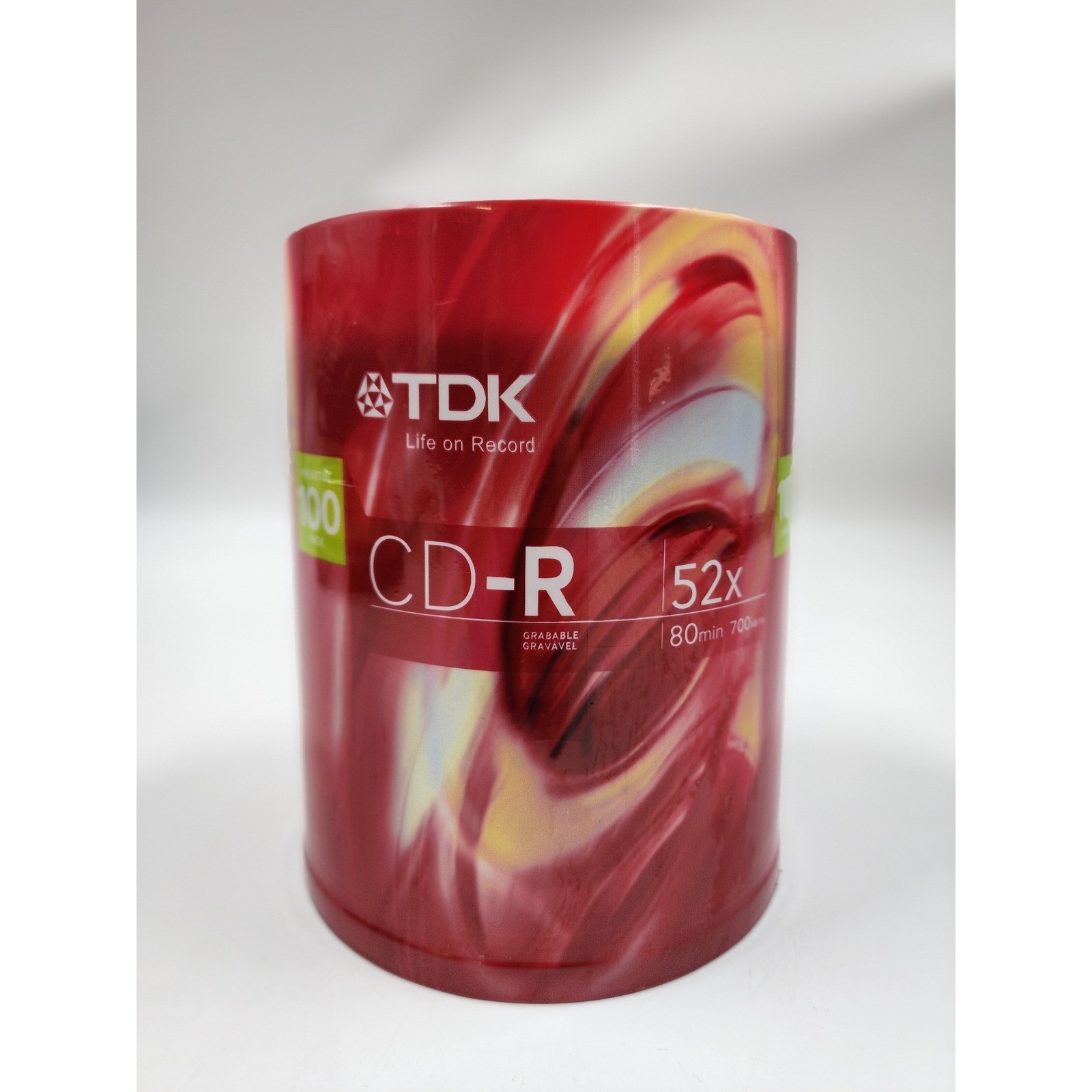 TDK 100 Pack CD-R 52x 80min 700MB Blank Recordable Media Spindle