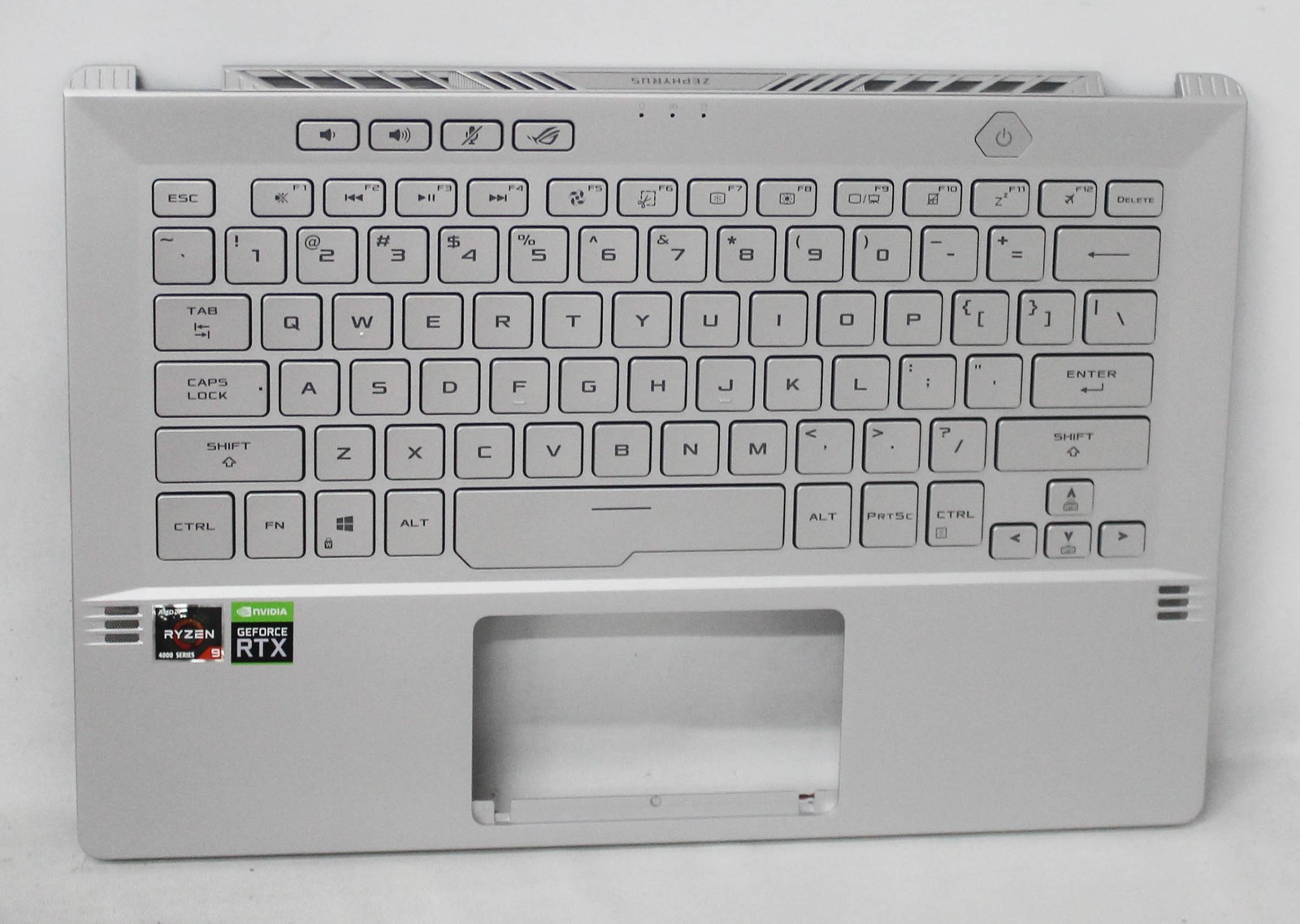 90NR03F2-R31US0 ASUS Palmrest Top Cover Silver w/KB Backlit ROG GA401 GRADE A