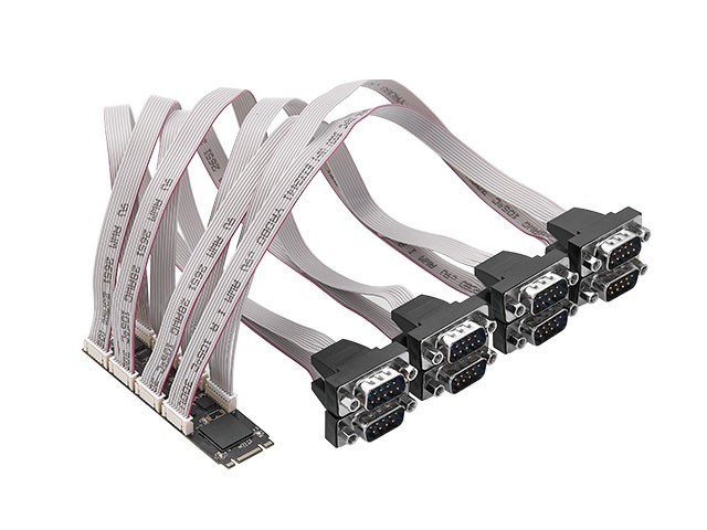 Syba 8 Port RS-232 DB9 Serial M.2 B+M Key Controller Card - SI-ADA15071
