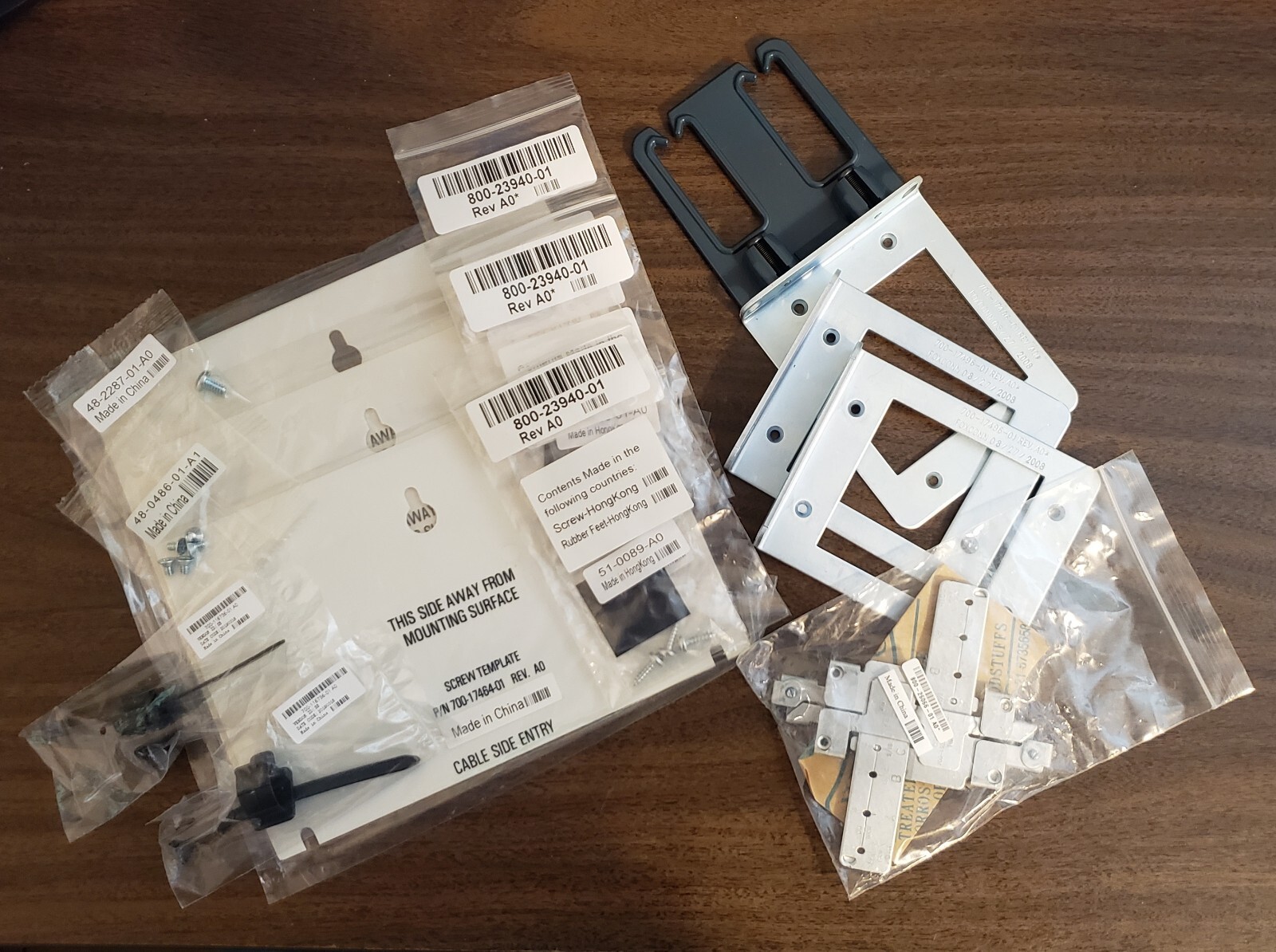 Lot of 14 Cisco Server Items Screws, Templates, Rack Mount Ears, Brackets More