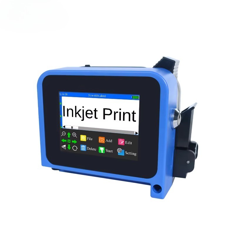 Portable 12.7mm Mini Inkjet Coder for Text Date QR Barcode Logo Label  42ml Ink