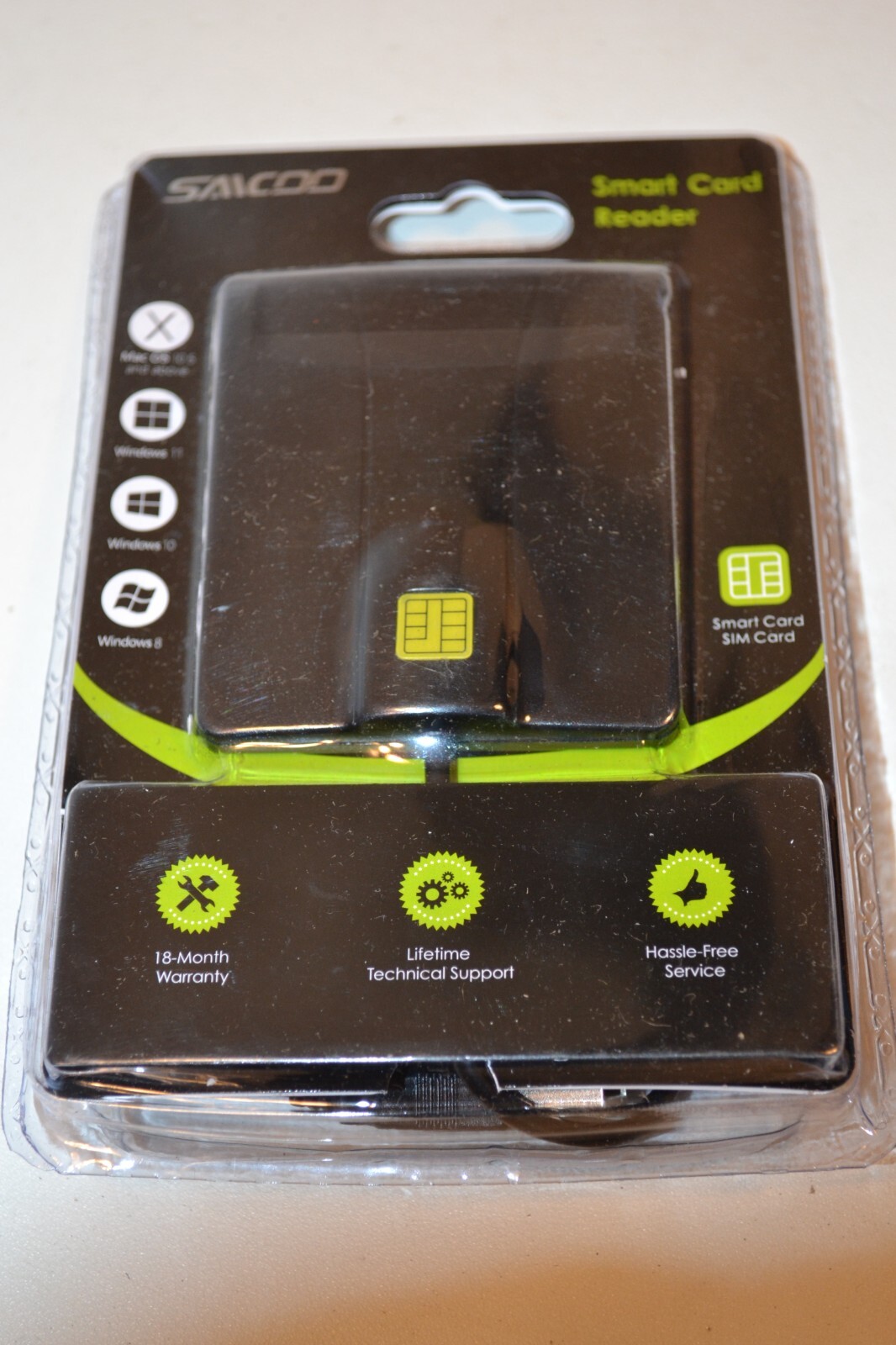 Type C Smart Card Reader Saicoo DOD Military USB-C Common Access CAC Card Reader