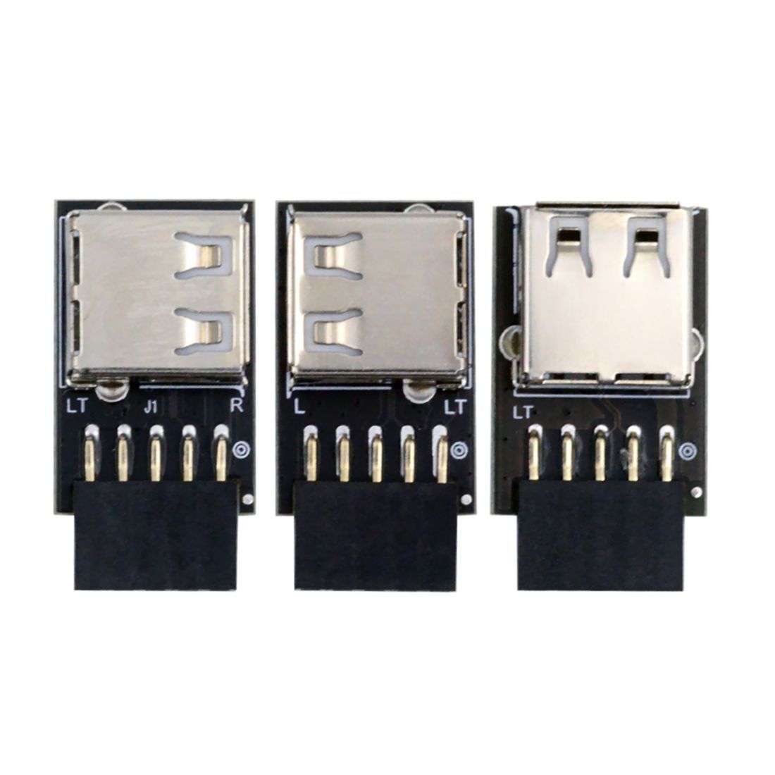 9Pin Motherboard to USB Type A Female Header Extension USB 2.0 Front Panel 3pcs