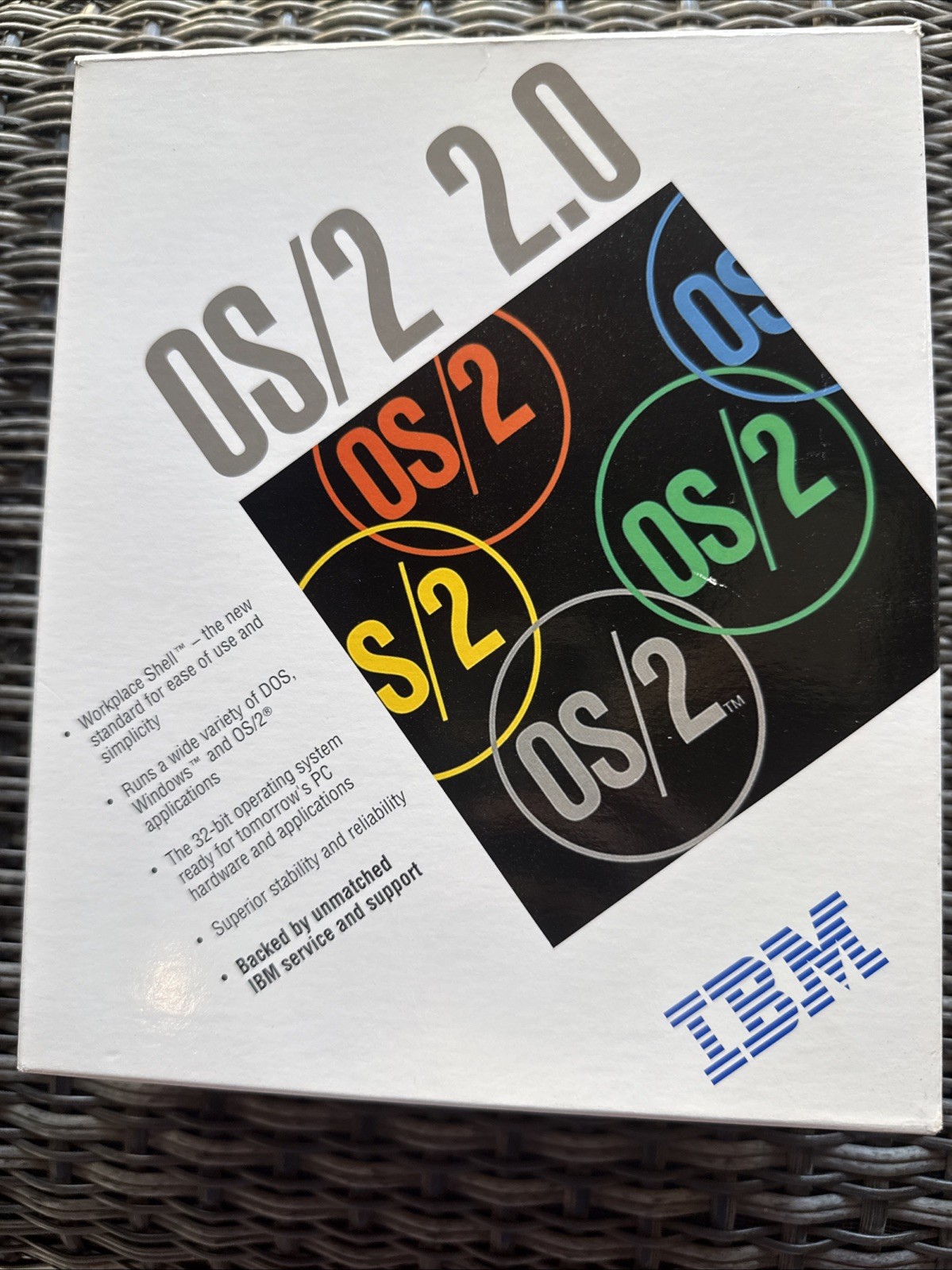 Vintage IBM OS/2 2.0 Full Version 3.5" in Original Box