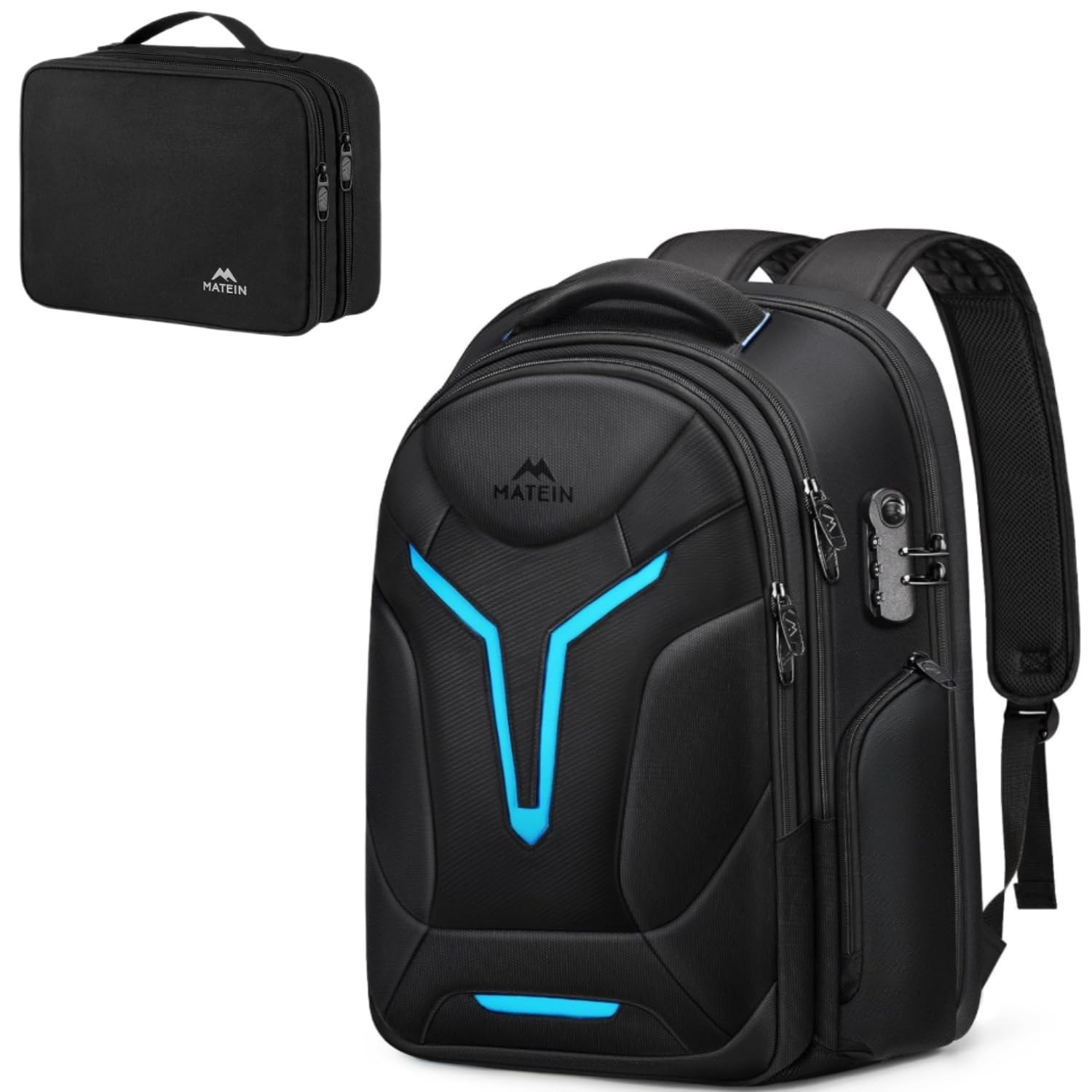 MATEIN Electronics Organizer Travel Case, Anti Theft Gaming Laptop Backpack f...