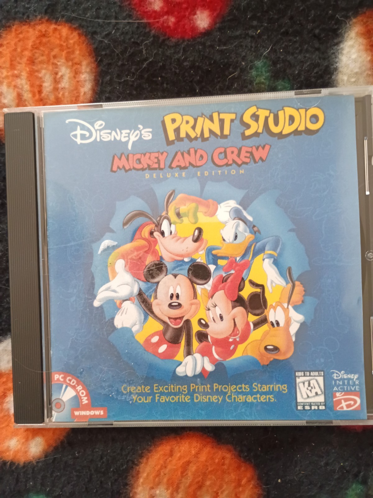 1995 Disney Interactive Mickey And Crew Print Studio Deluxe Edition PC CD-ROM