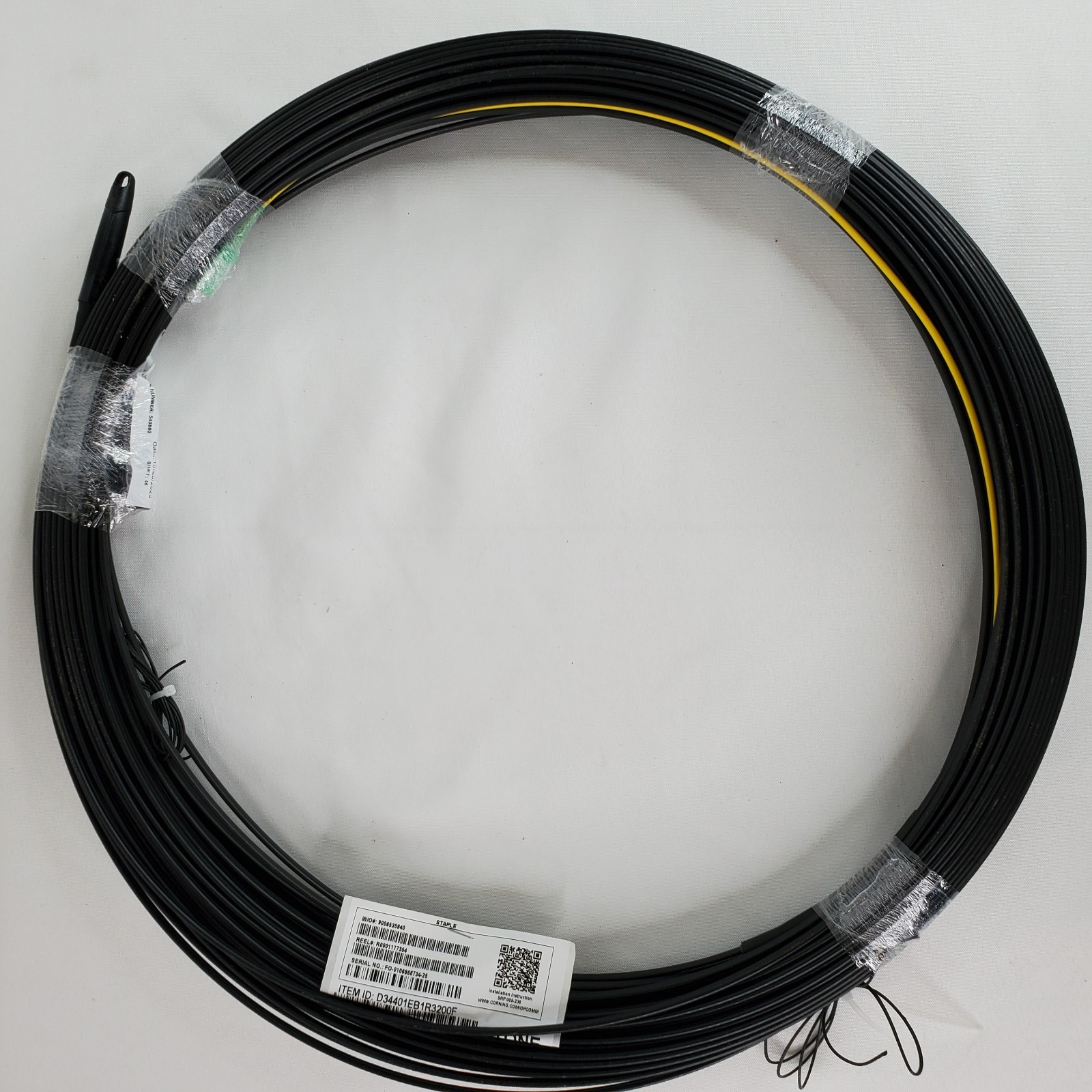 Corning OPTITAPDRP 1F SM ROC TDRP Pushlok APC/SCAPC Drop Fiber Optic Cable 200FT