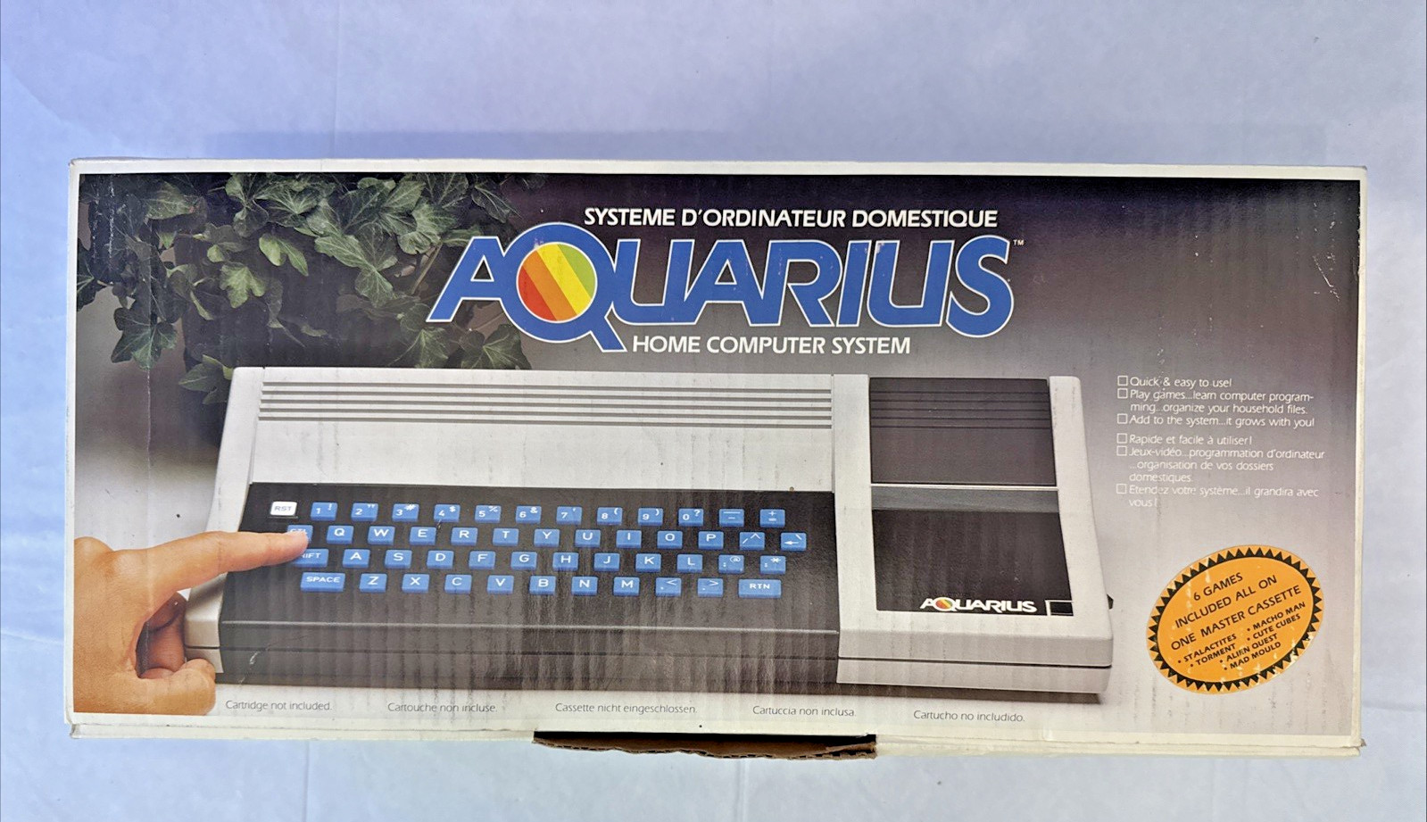 Aquarius Computer System  1982 Mattel Game Vintage New Open Box
