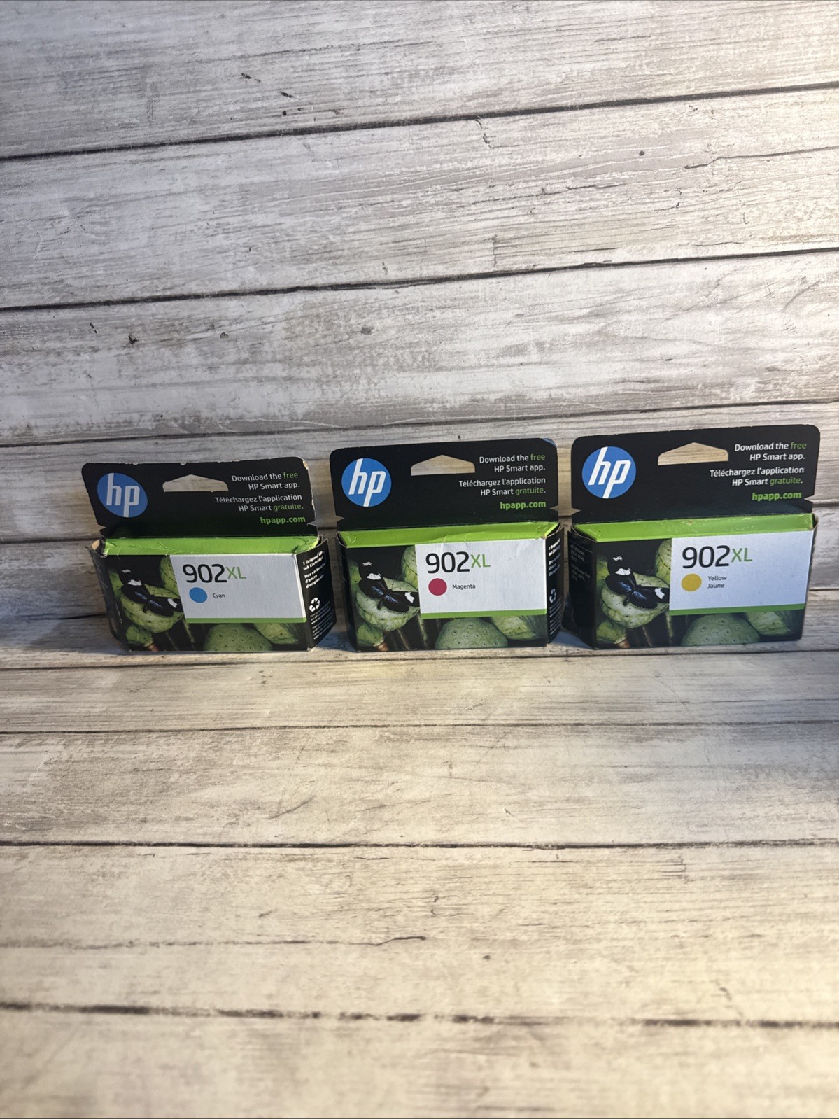 New Genuine HP 902XL High Yield Ink Cartridges Cyan Magenta Yellow Exp 2025/2026