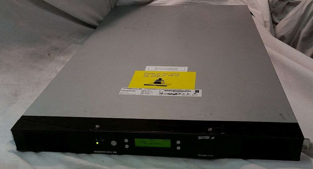 Tandberg Data 1U Tape Drive Autoloader LTO4 SCSI StorageLoader 1000 7803-LTO BCR