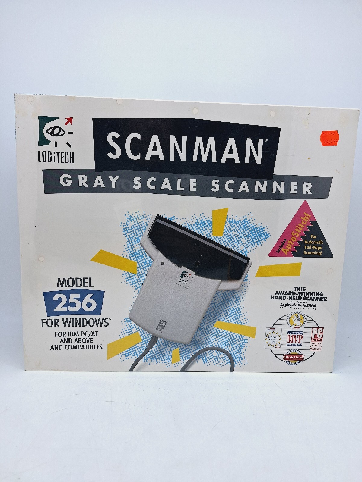 NEW Sealed Logitech ScanMan Gray Scale For Windows 3.0 3.1  MS or PC DOS