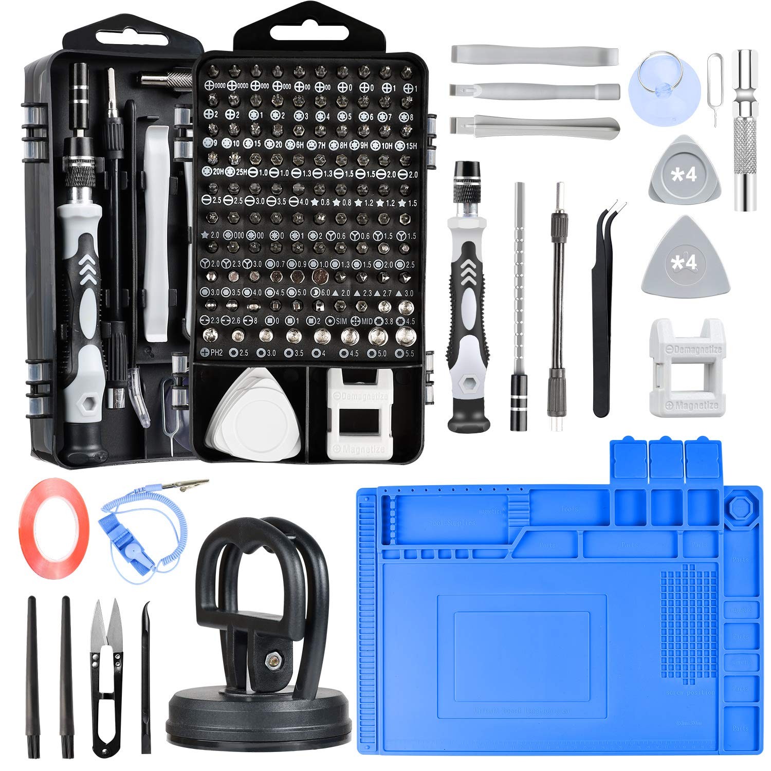 Precision Screwdriver Set, Electronics Repair Tool Kit with Anti Static Black