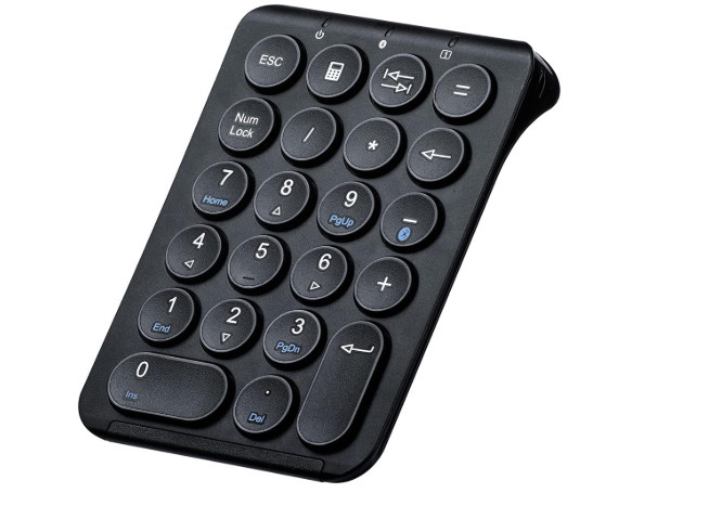Bluetooth Numeric Keypad, Rechargeable Wireless Ten Key Number Pad, 22-Key Porta