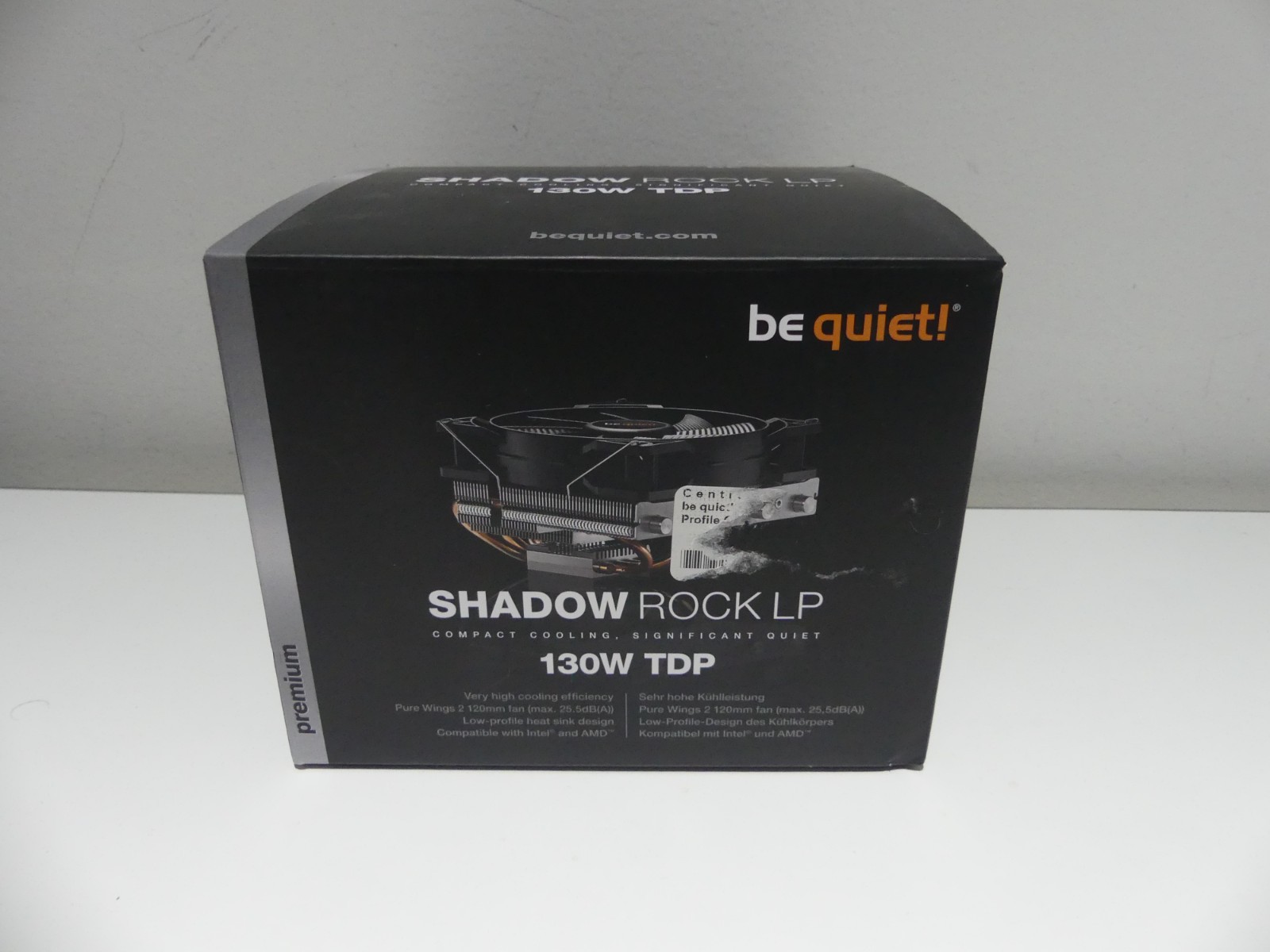 be quiet Shadow Rock LP Low Profile CPU Air Cooler 130W TDP AMD Intel Mini ITX