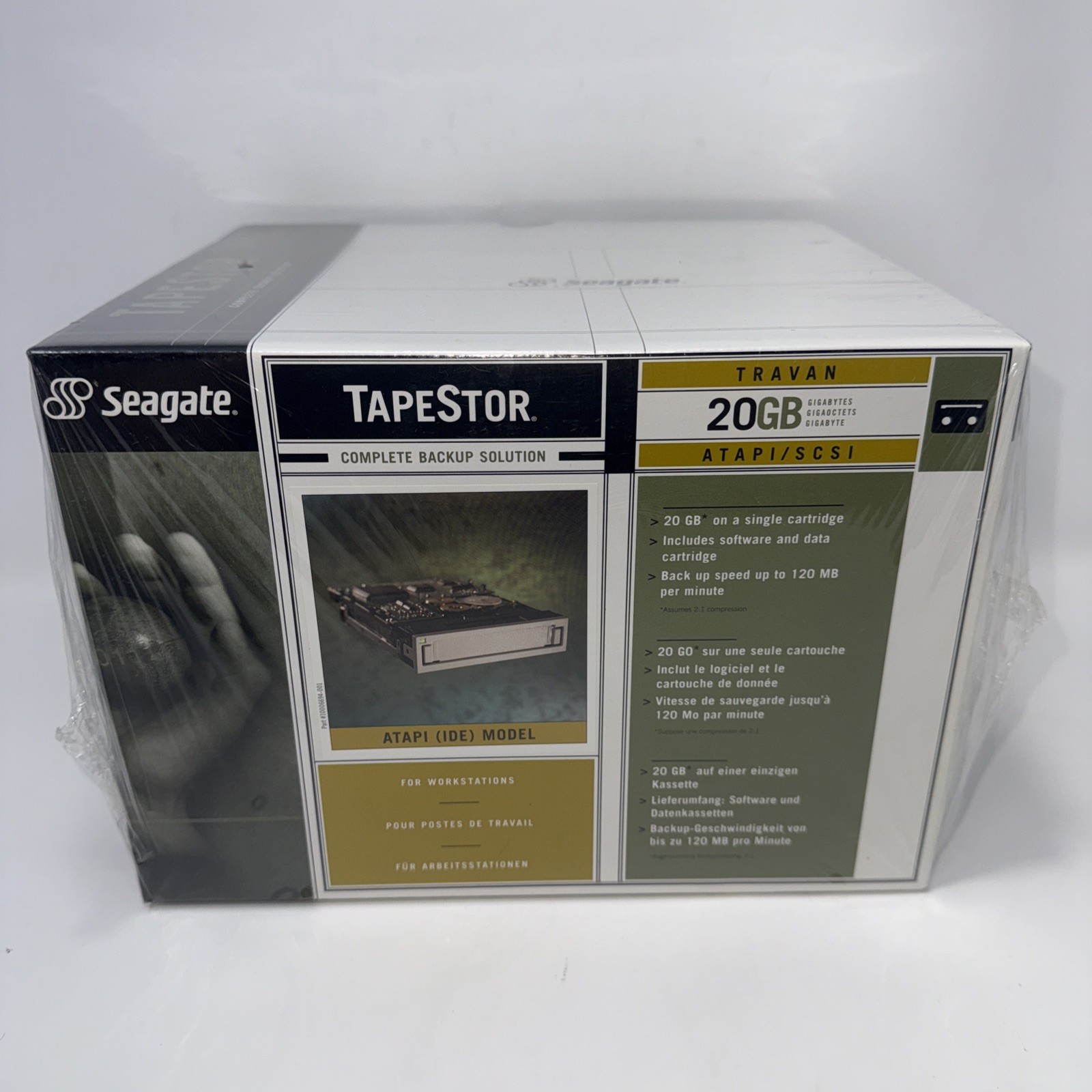 Seagate TapeStor Travan Internal PC 20GB ATAPI/SCSI Sealed New ATAPI (IDE) Model