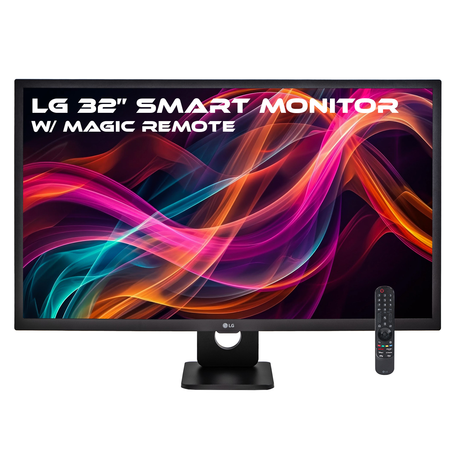 LG MyView 32" FHD 1080p IPS Smart Monitor 60Hz 8ms webOS Black 32SR54FT-B 2024