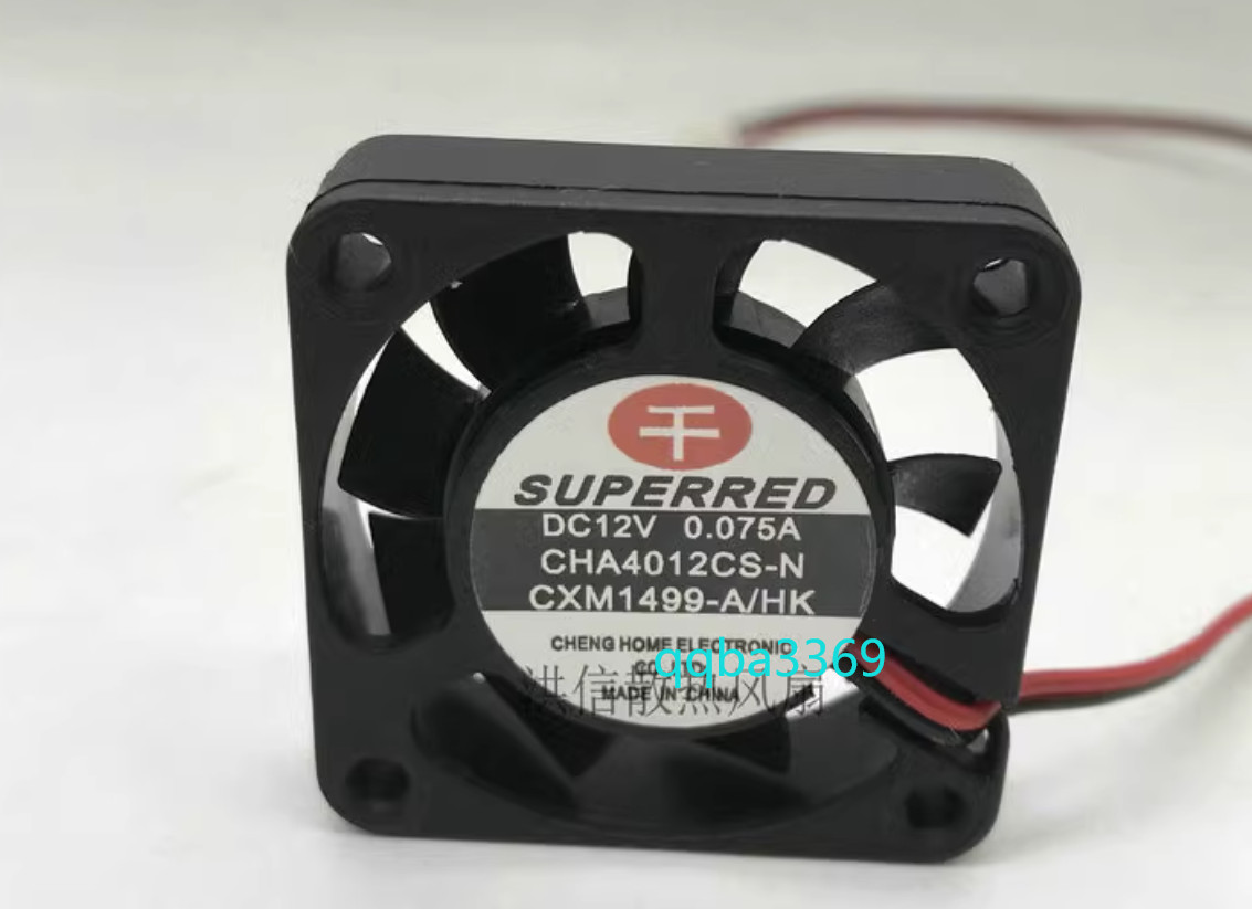 1 PCS SUPERRED Fan CHA4012CS-N DC12V 0.075A 4010 4CM silent fan 2 Pin qqa