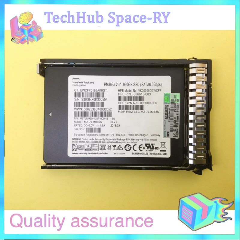 NEW HPE/Samsung 2.5" 960GB SATA 6G G10 Server SSD Replace P18424-B21 P18483-001