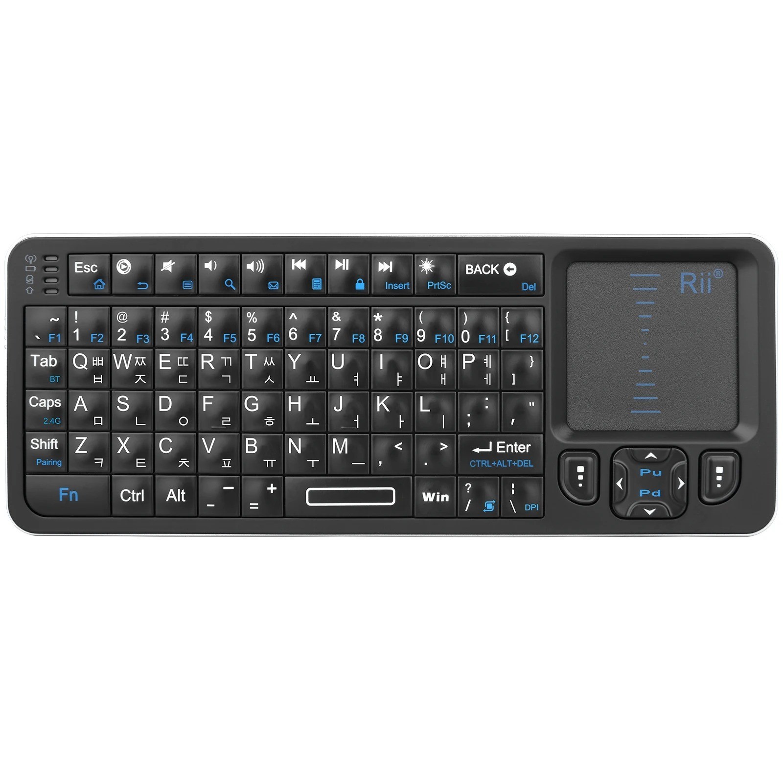 Rii K06 Mini Bluetooth Keyboard,Backlit 2.4GHz Wireless Keyboard with IR