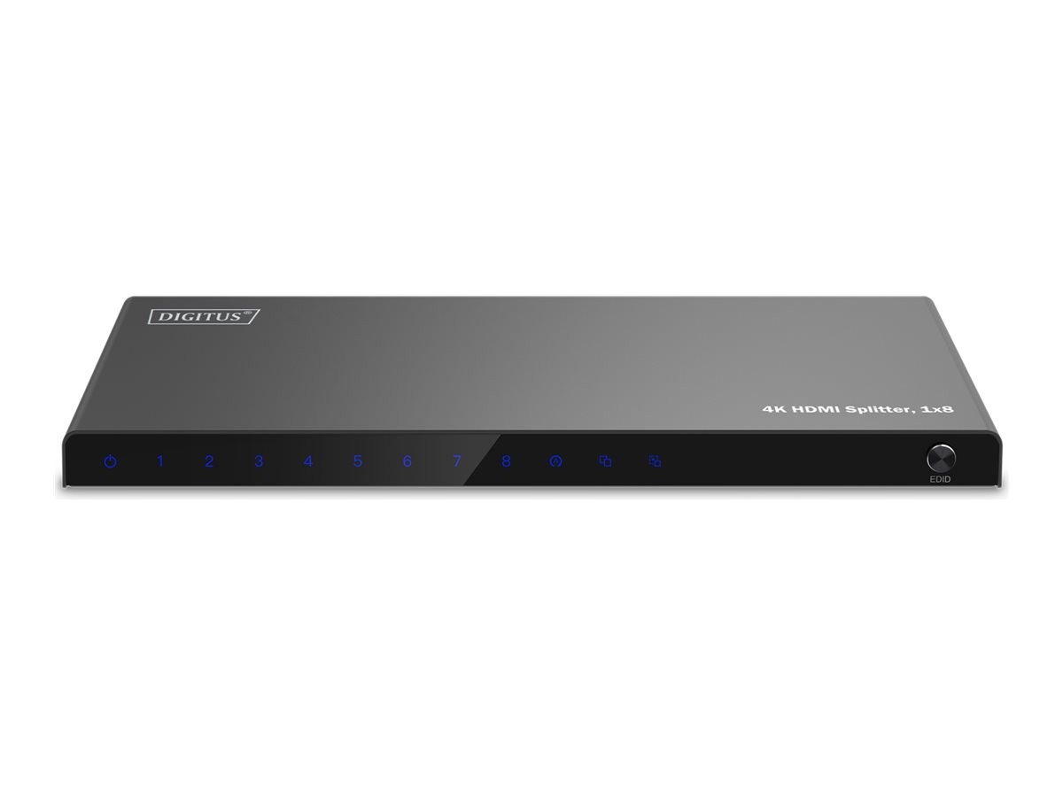 DIGITUS 4K HDMI Splitter 1x8 Digital/Display/Video 0.75m DS-55338