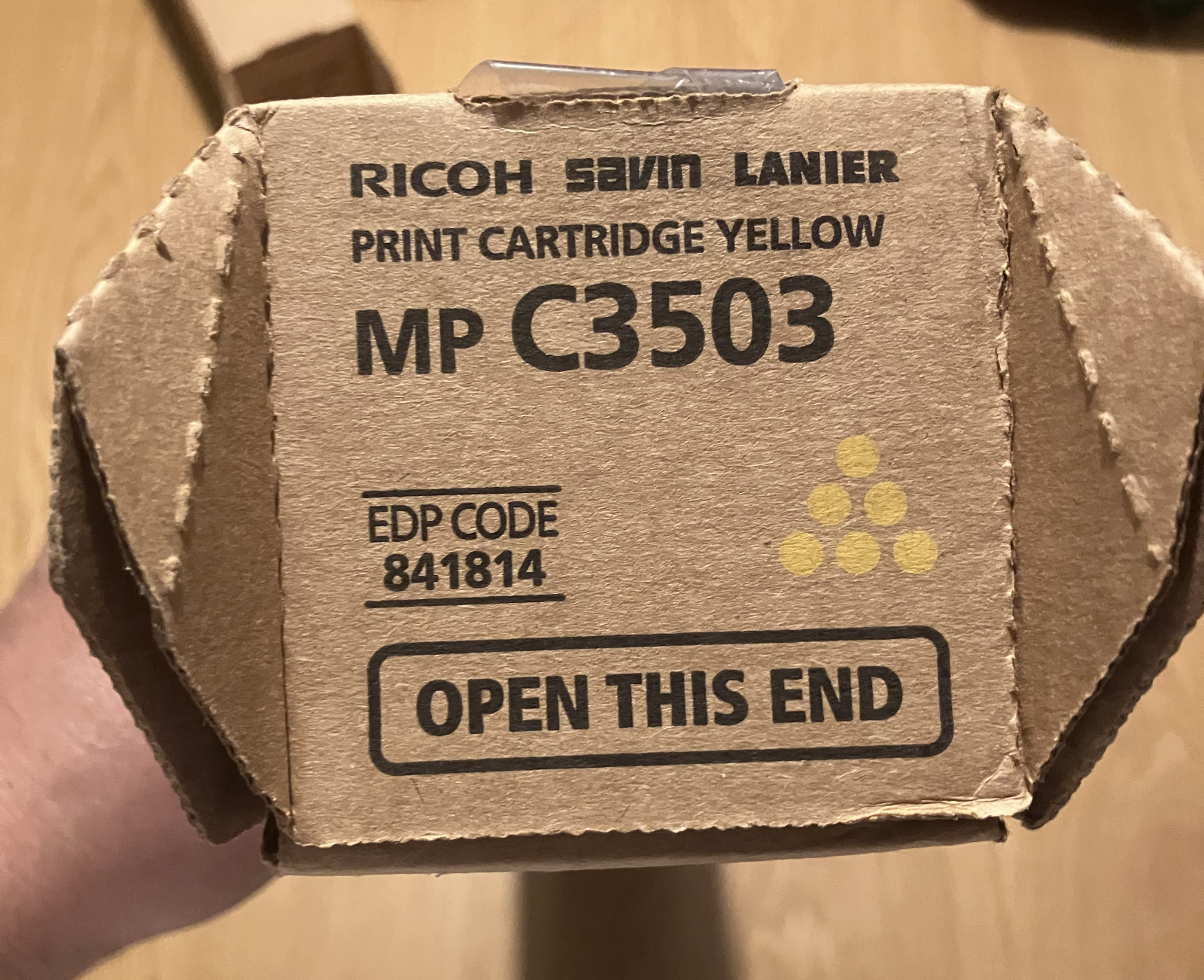 Genuine Ricoh Savin Lanier Yellow MP C3503 Print Cartridge Code 841814
