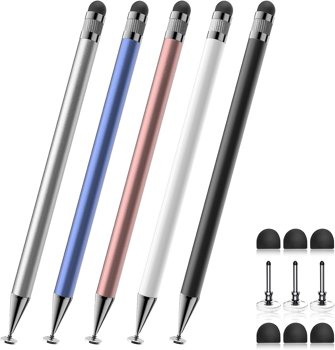 Stylus(5 Pcs),2-in-1 Stylus Pen for Touchscreen,Universal Stylus | High Sensitiv