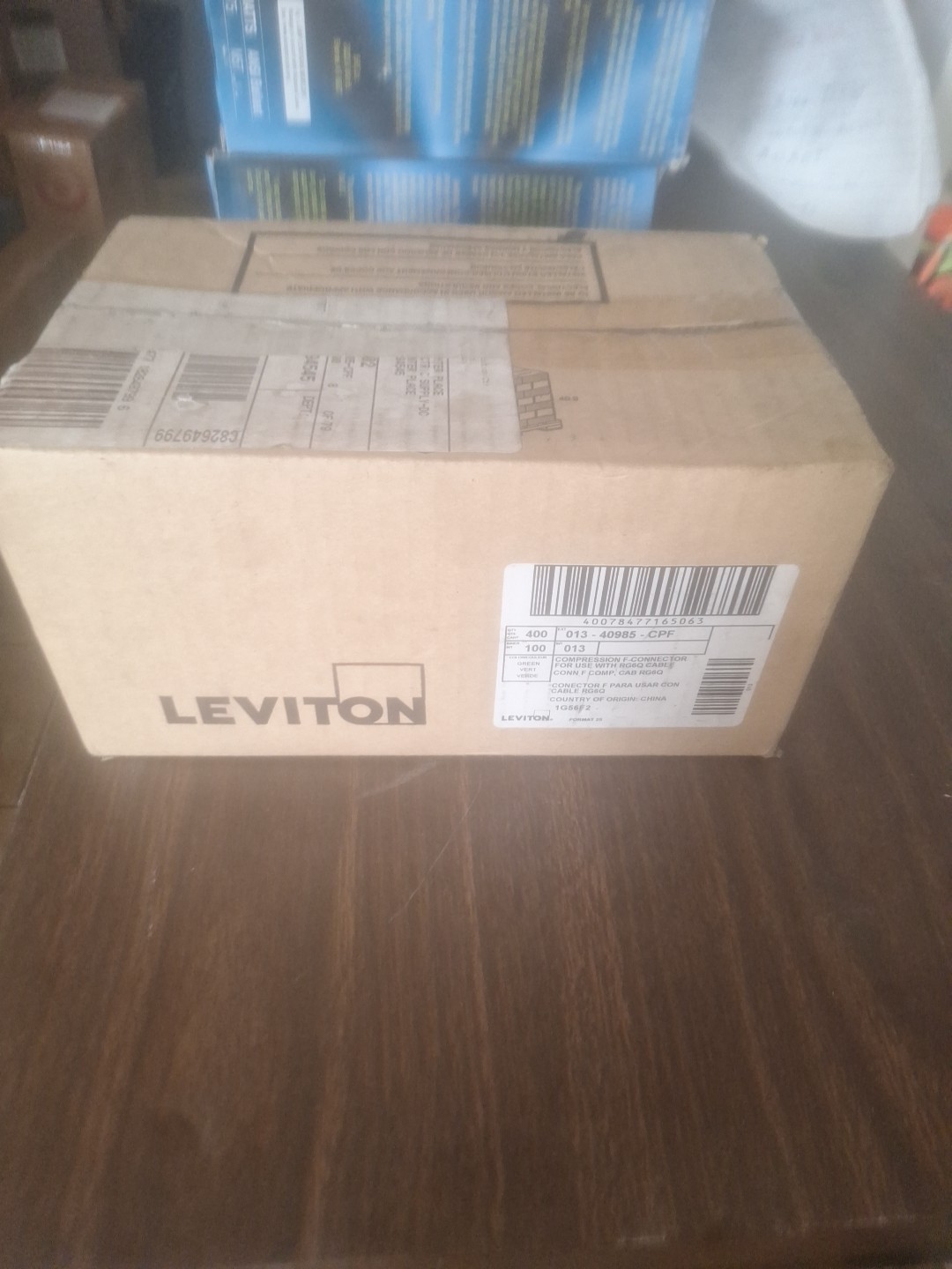 Leviton 40985-CPF Green Compression F-Connector - Lot of 400 (Box)