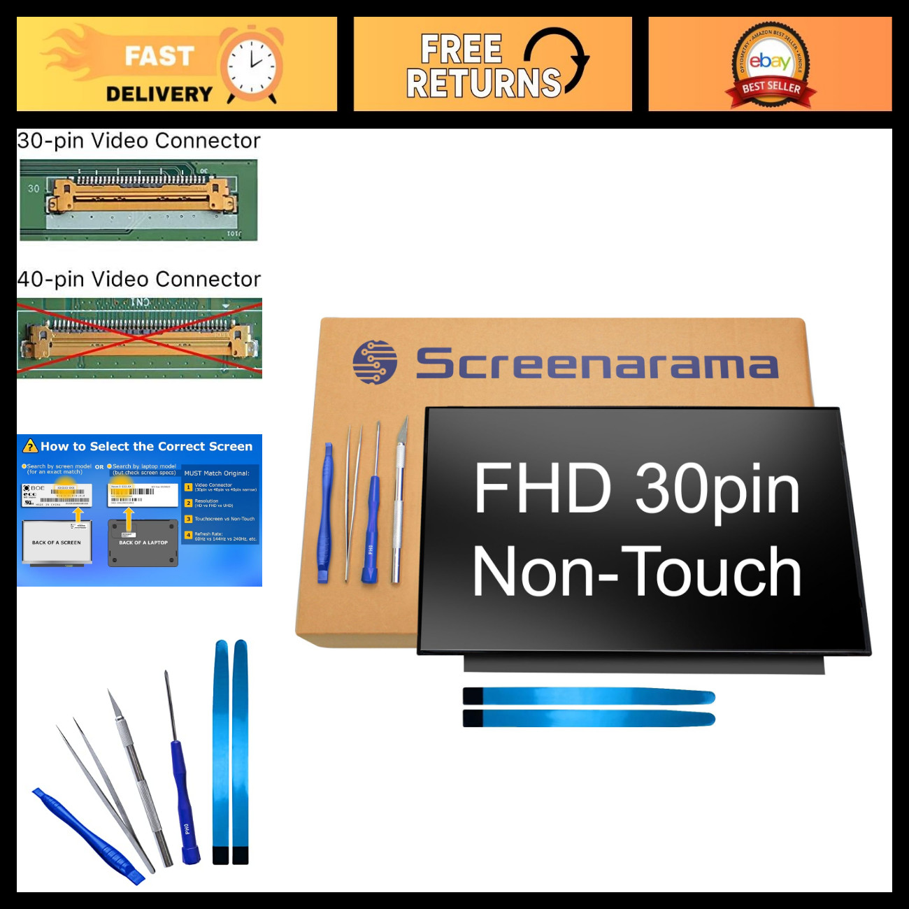 High-Quality Screen Replacement for Lenovo V15 G2 IJL 82QY - LCD Display Repair