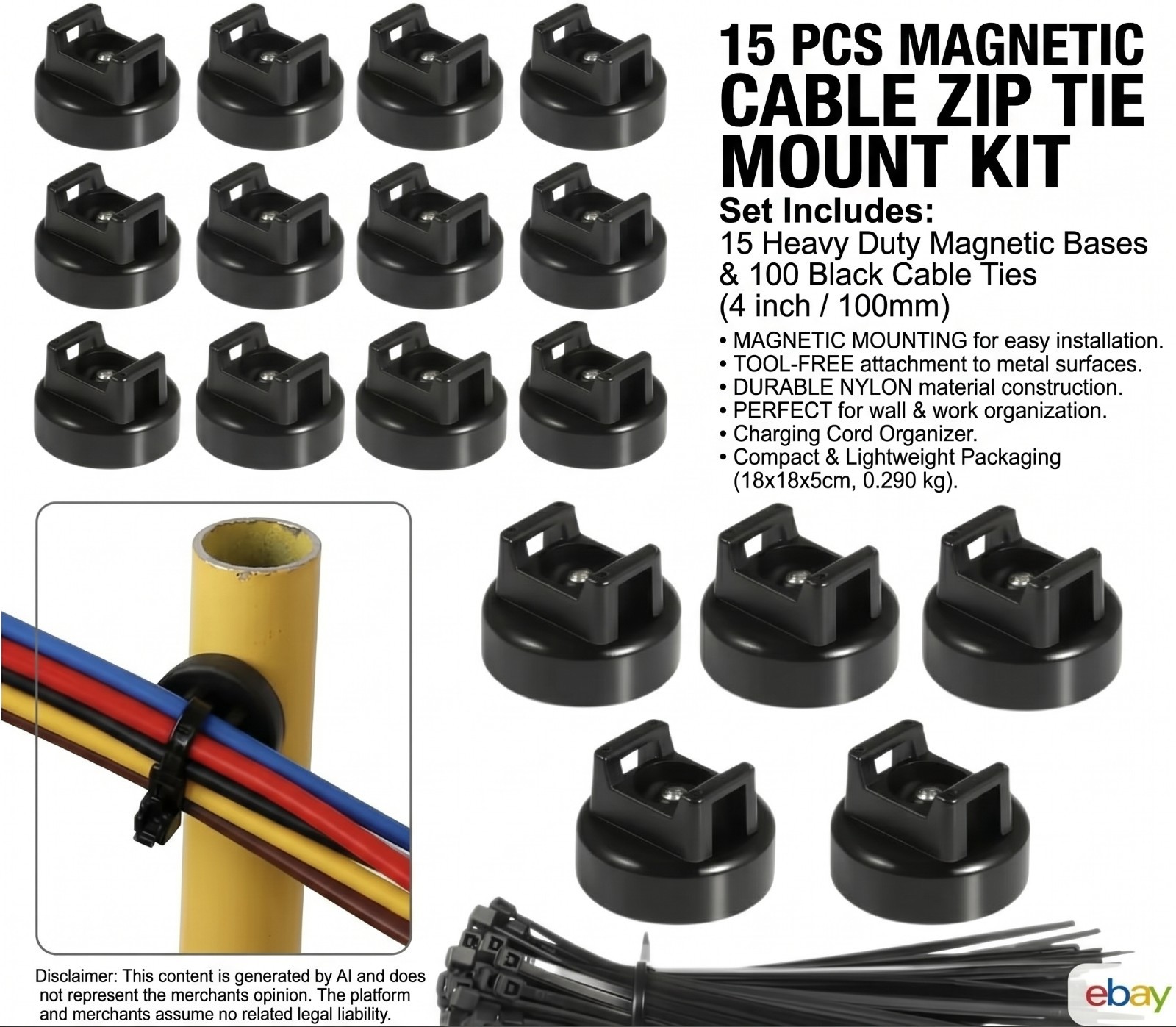 magnetic cable organizer clips