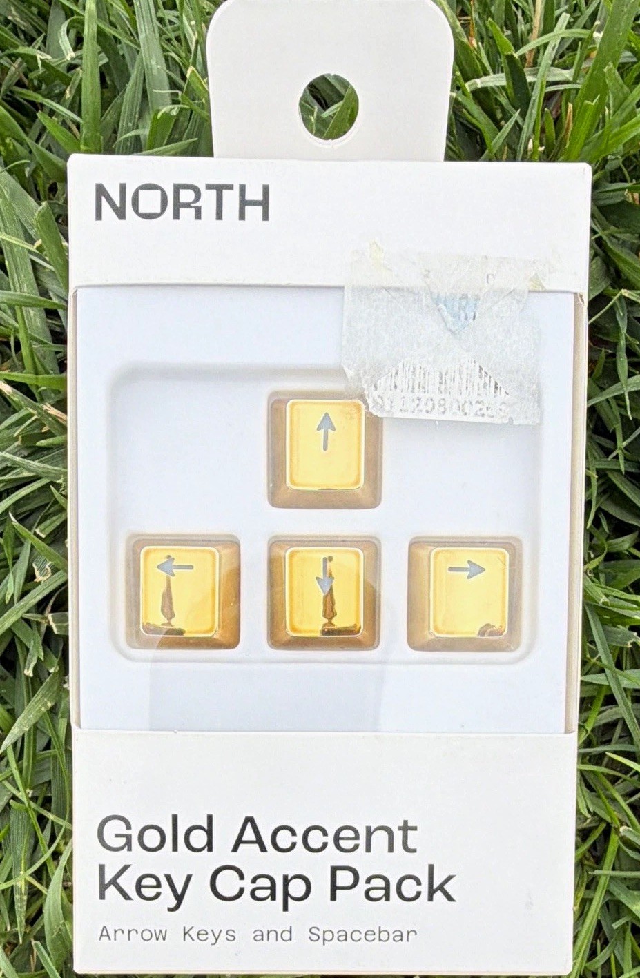 North Gold Accent Key Cap Pack Keycap Set Arrow Keys & Spacebar, Gold