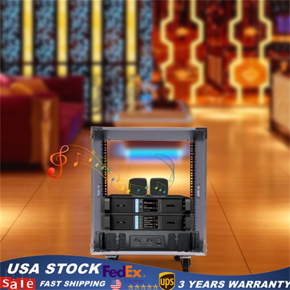 12U Portable Rolling Network Rack Swivel Caster Wheels Audio Equipment Rack .
