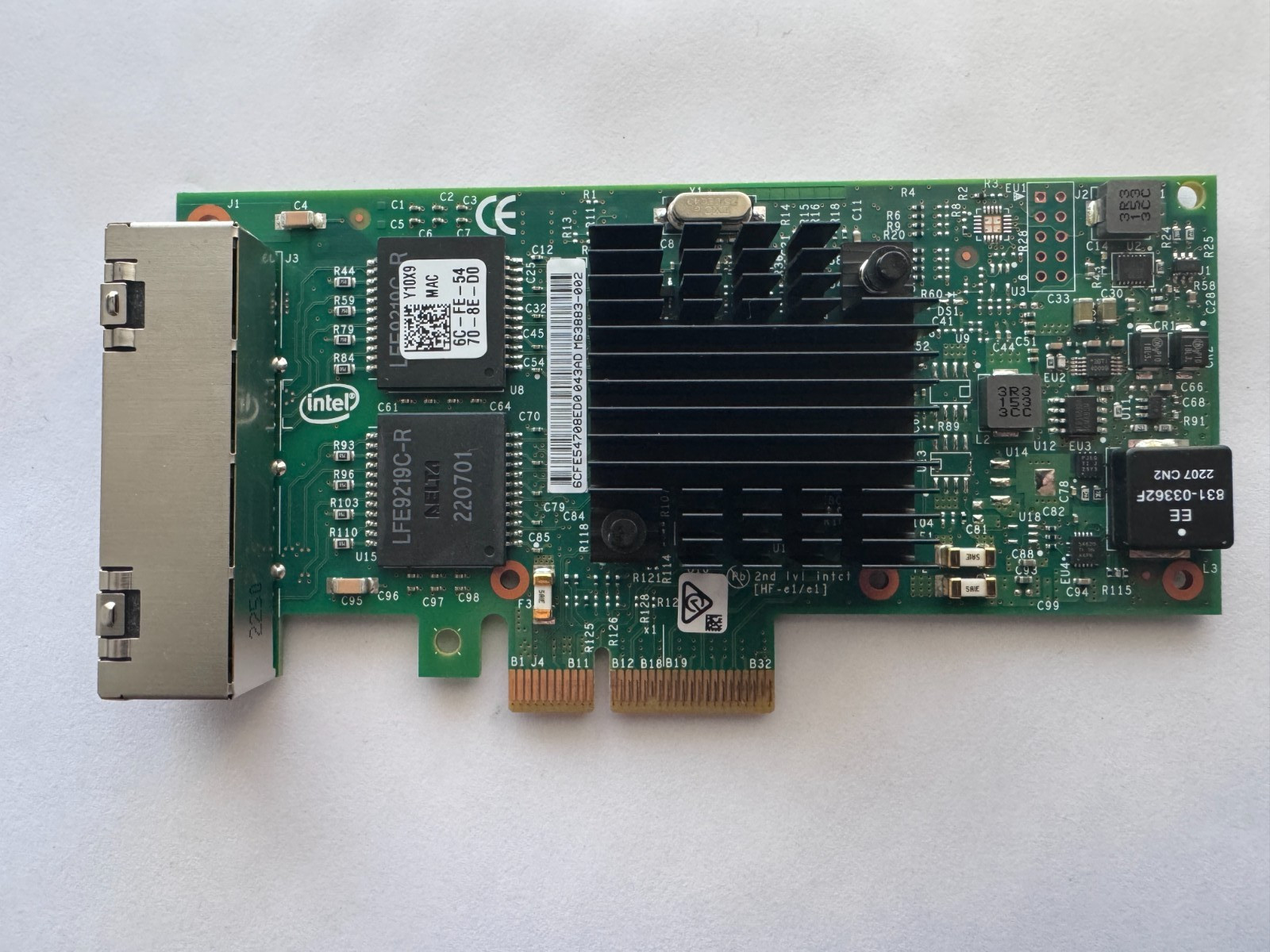 New Dell Intel I350-T4 Quad-Port 1Gbps PCIe 2.0 FH Network Interface Card Y10X9