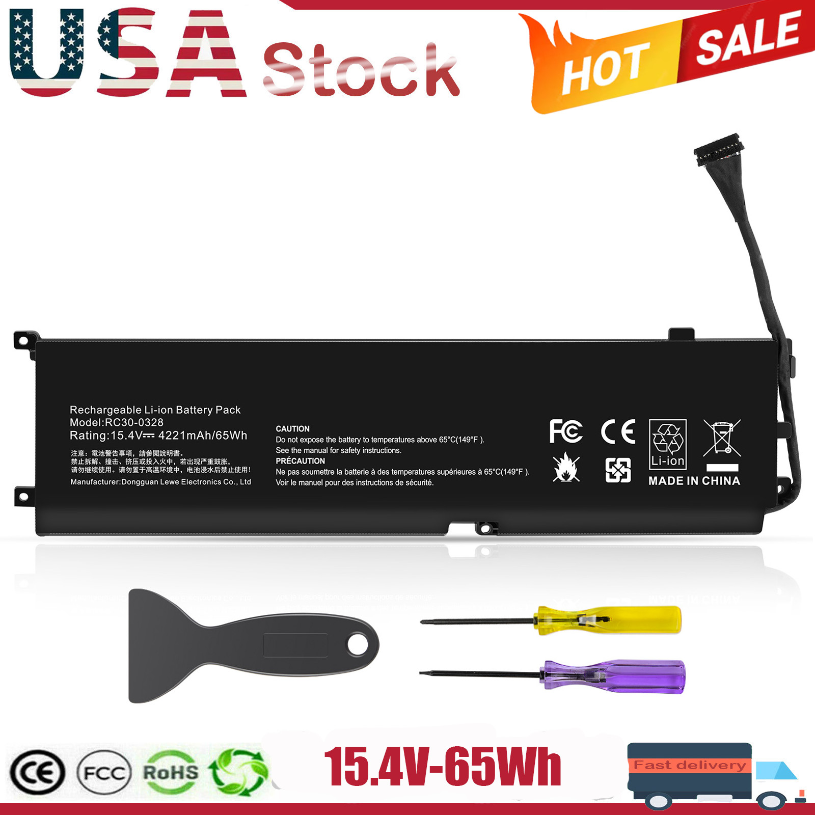 RC30-0328 RZ09-0328 Laptop Battery for Razer Blade 15 Base 2020/2021 RZ09-0328X