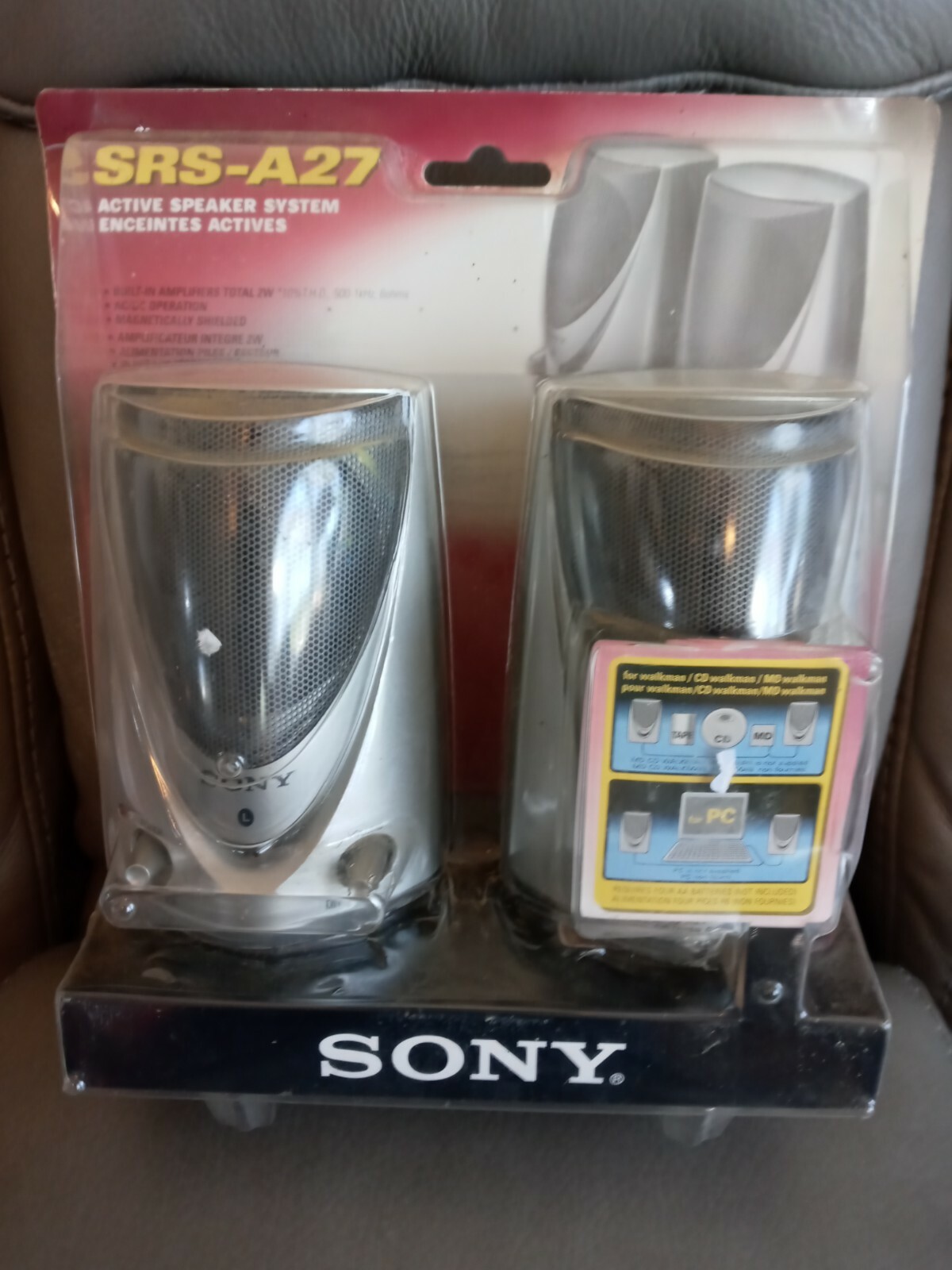 Vintage Sony SRS-A27 2001 Computer Active Speaker System New In Sealed Pkg