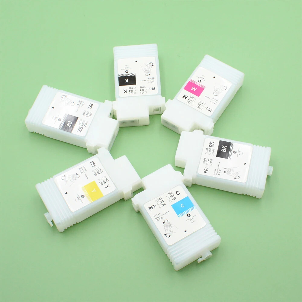 130ML 6 Colors PFI-10 Refillable Ink Cartridge For Canon iPF670 680 685 770