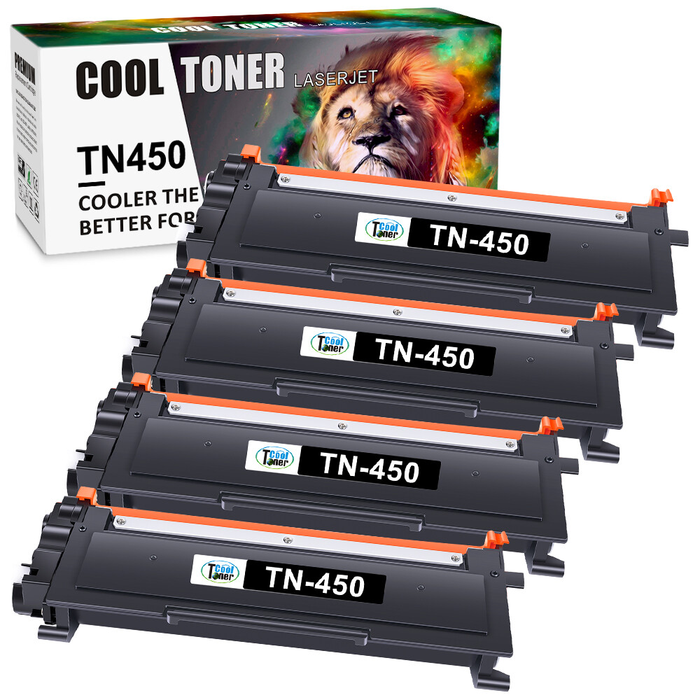 4PK High Yield Compatible With Brother TN450 Toner HL-2270DW MFC-7360N 7860DW