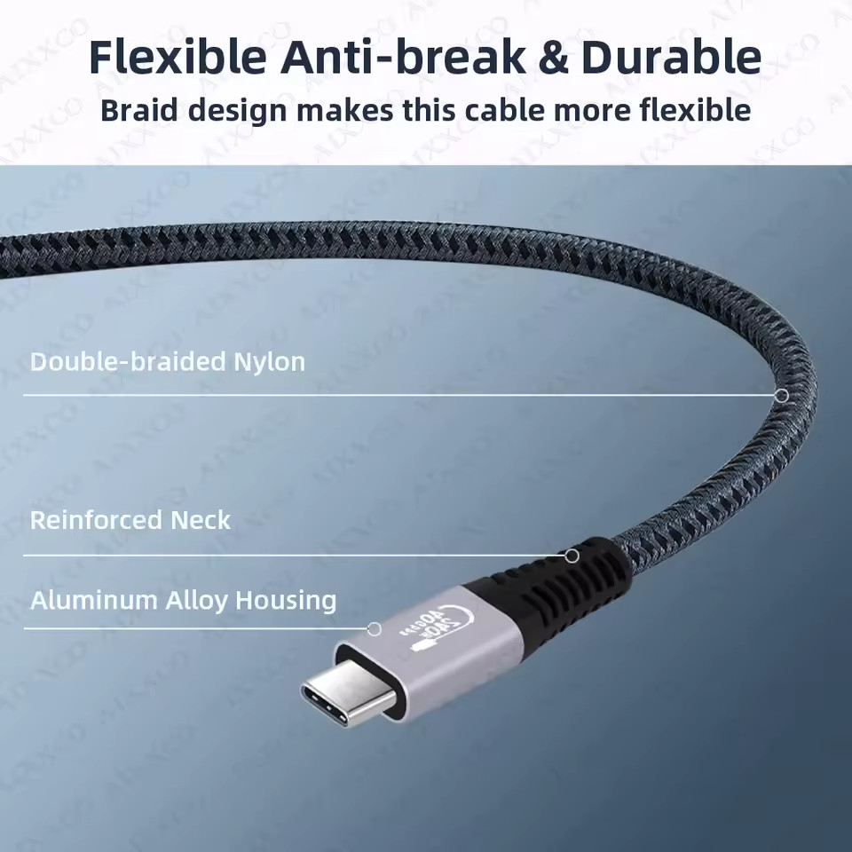 UGOURD Thunderbolt 4 Multi‑Style Right Angle Cable USB 4 Elbow USB‑C Cable 40Gbp