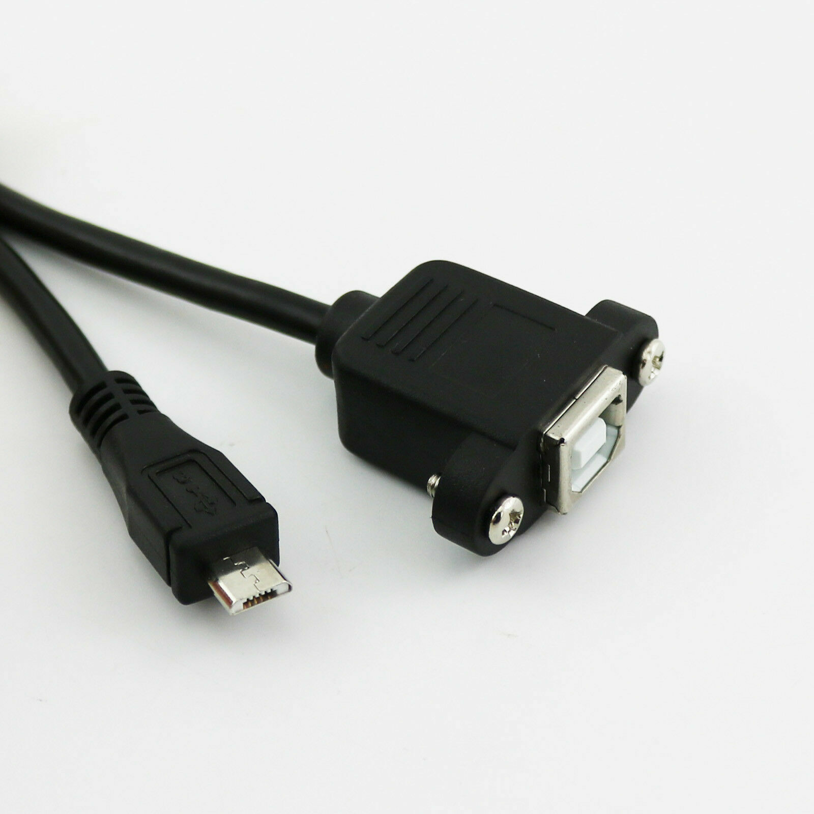 10x Printer Panel Mount USB 2.0 B Female Socket To Micro USB 5Pin Male Cable 1FT