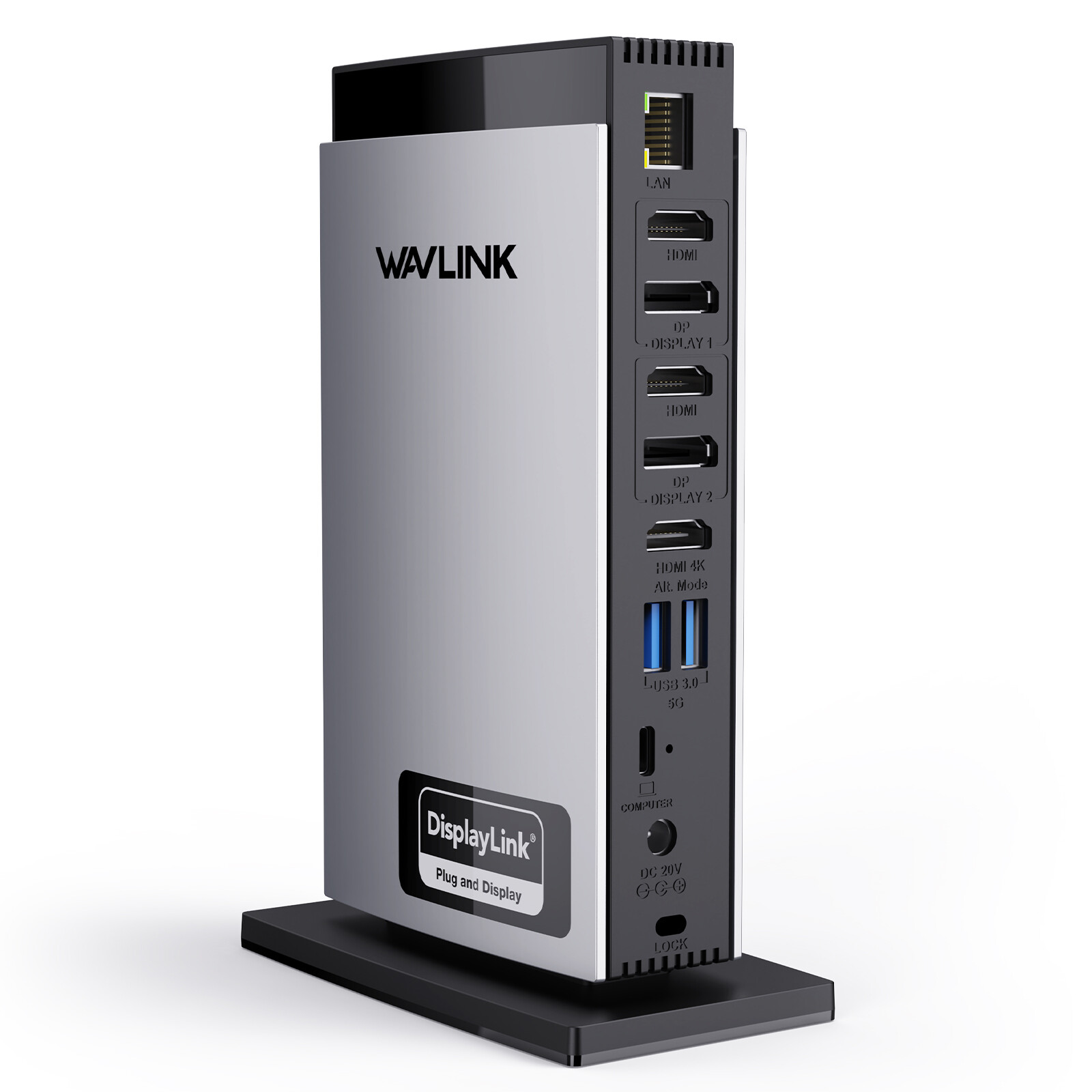 3 Monitors DisplayLink Docking Station 15-In-1 USB-C Dock 100W Charging Ethernet